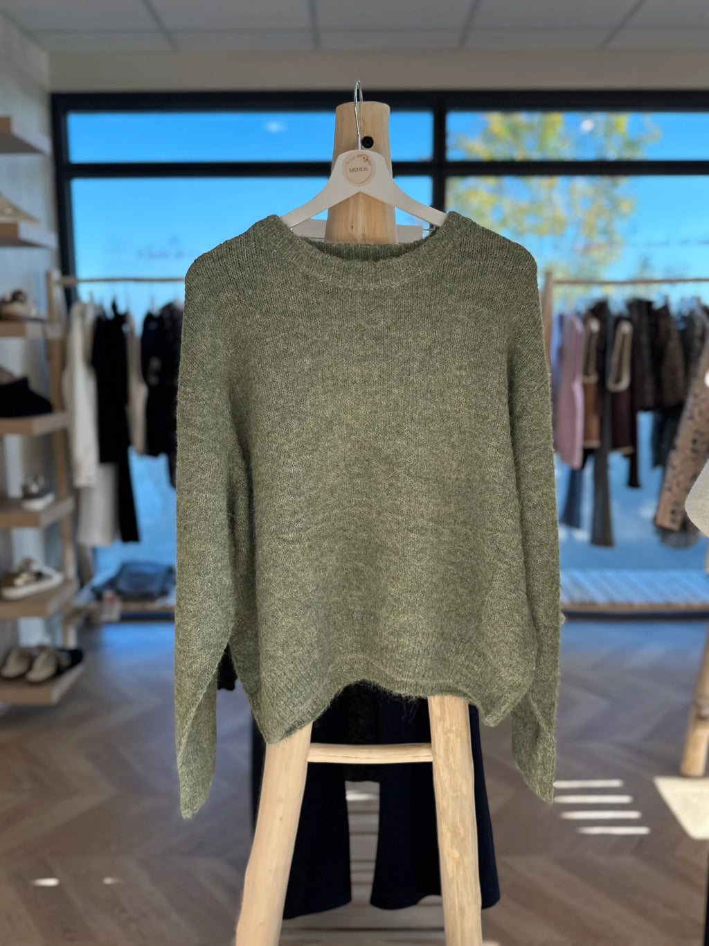 Pull Doux Olive