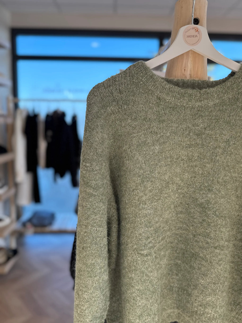 Pull Doux Olive