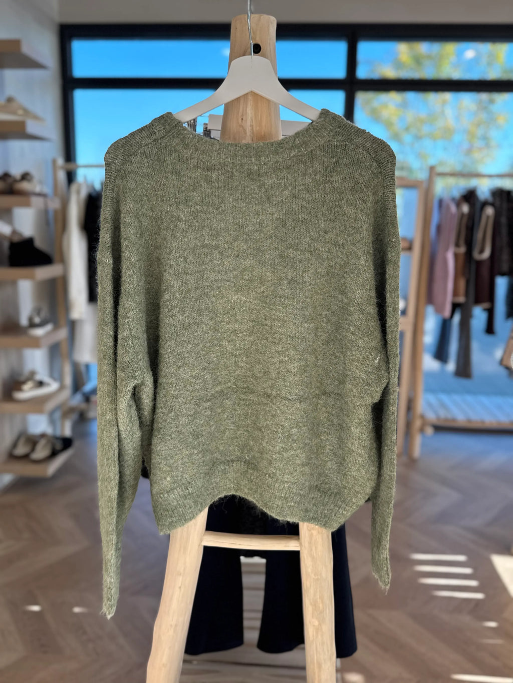 Pull Doux Olive