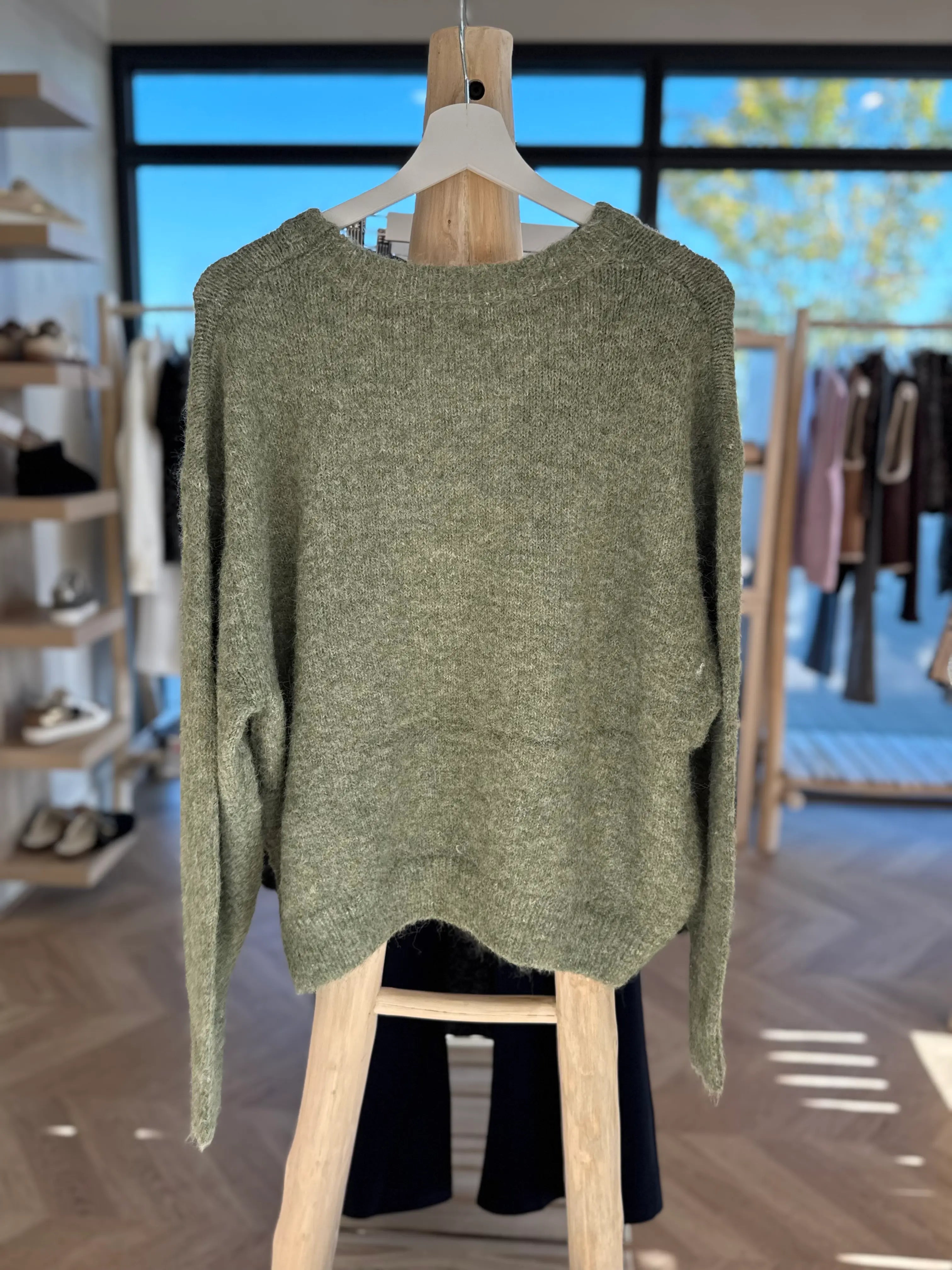 Pull Doux Olive