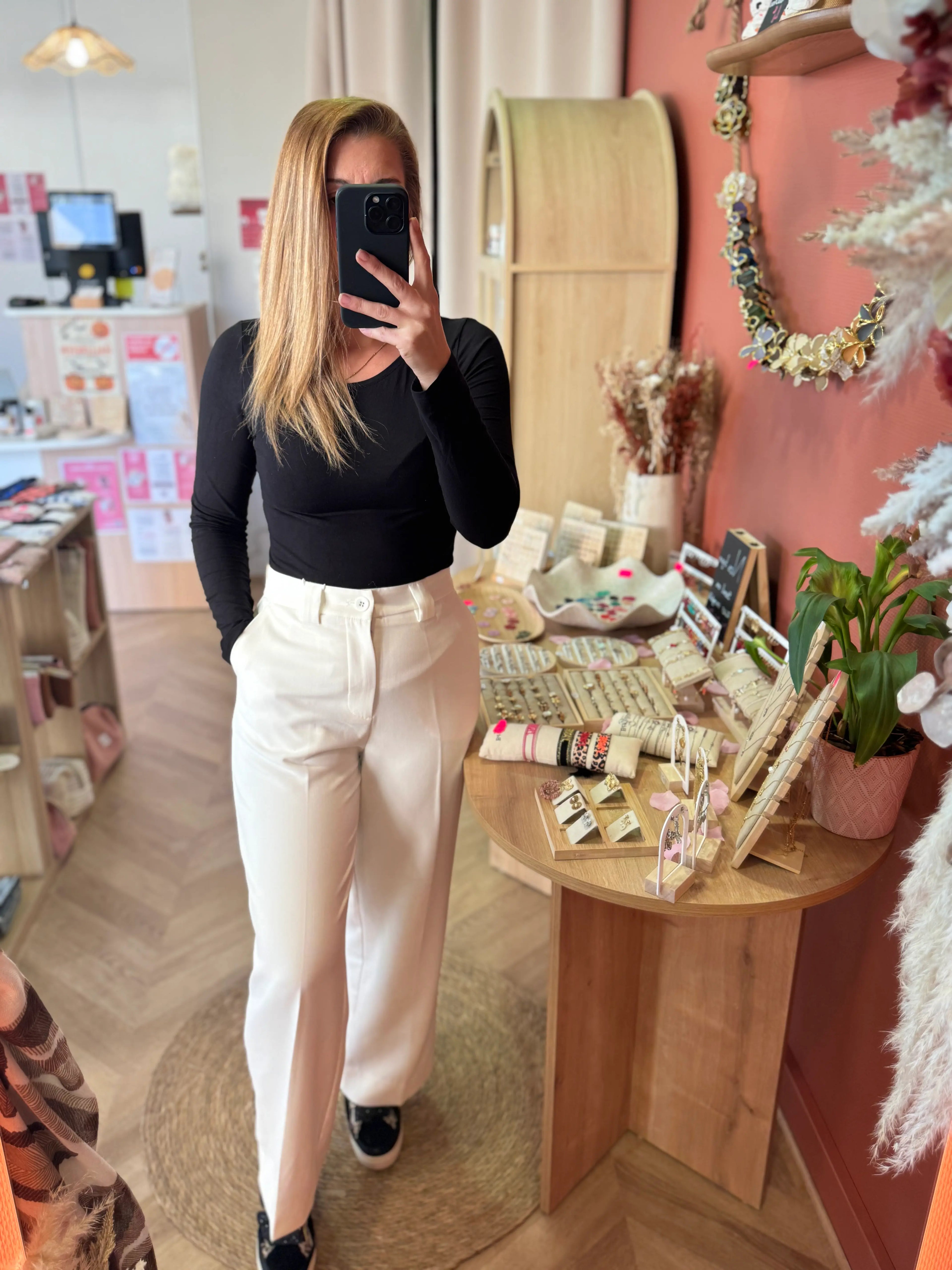 Pantalon blanc tailleur - Oraije - Petite