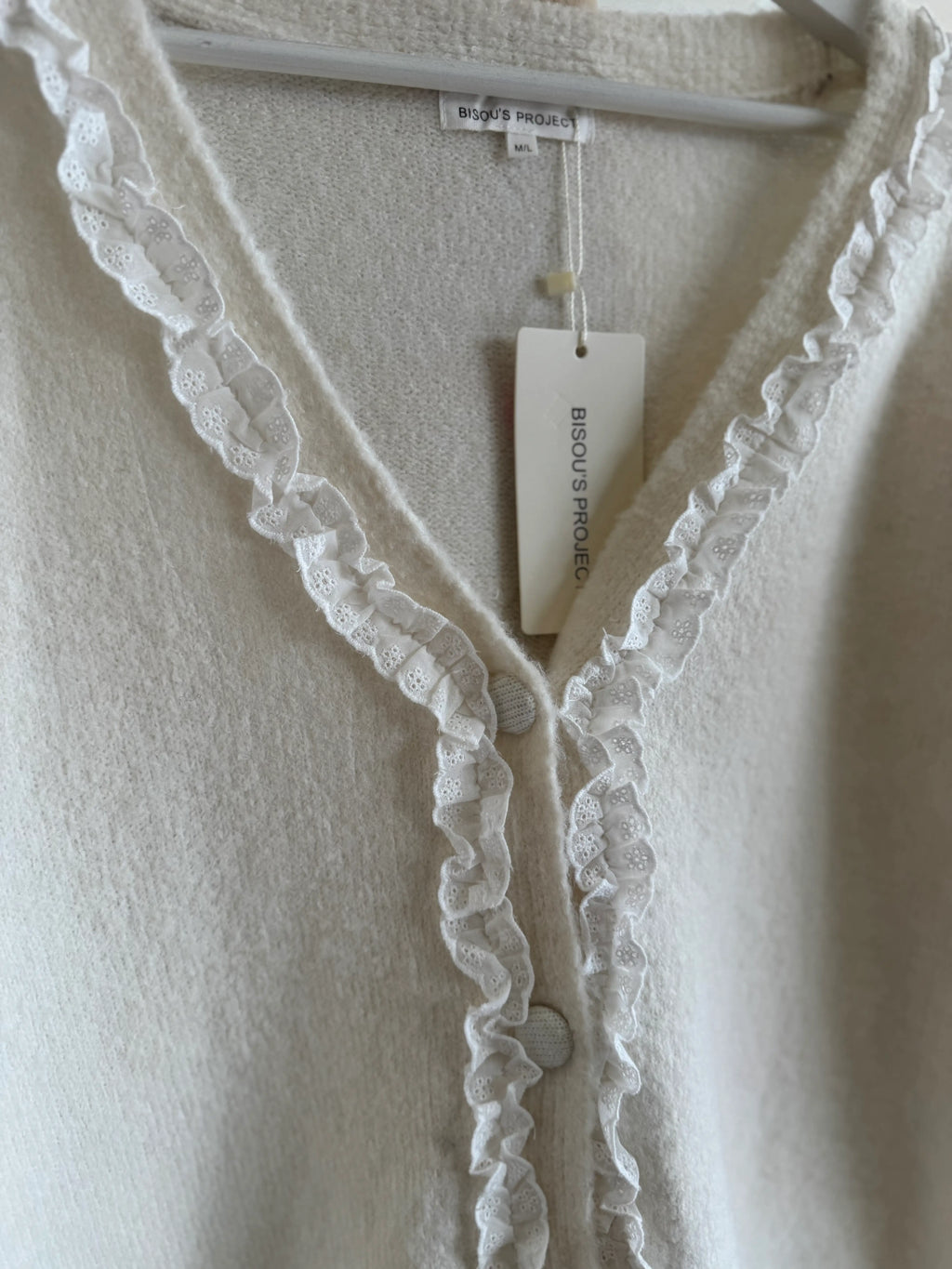 Gilet dentelle col V