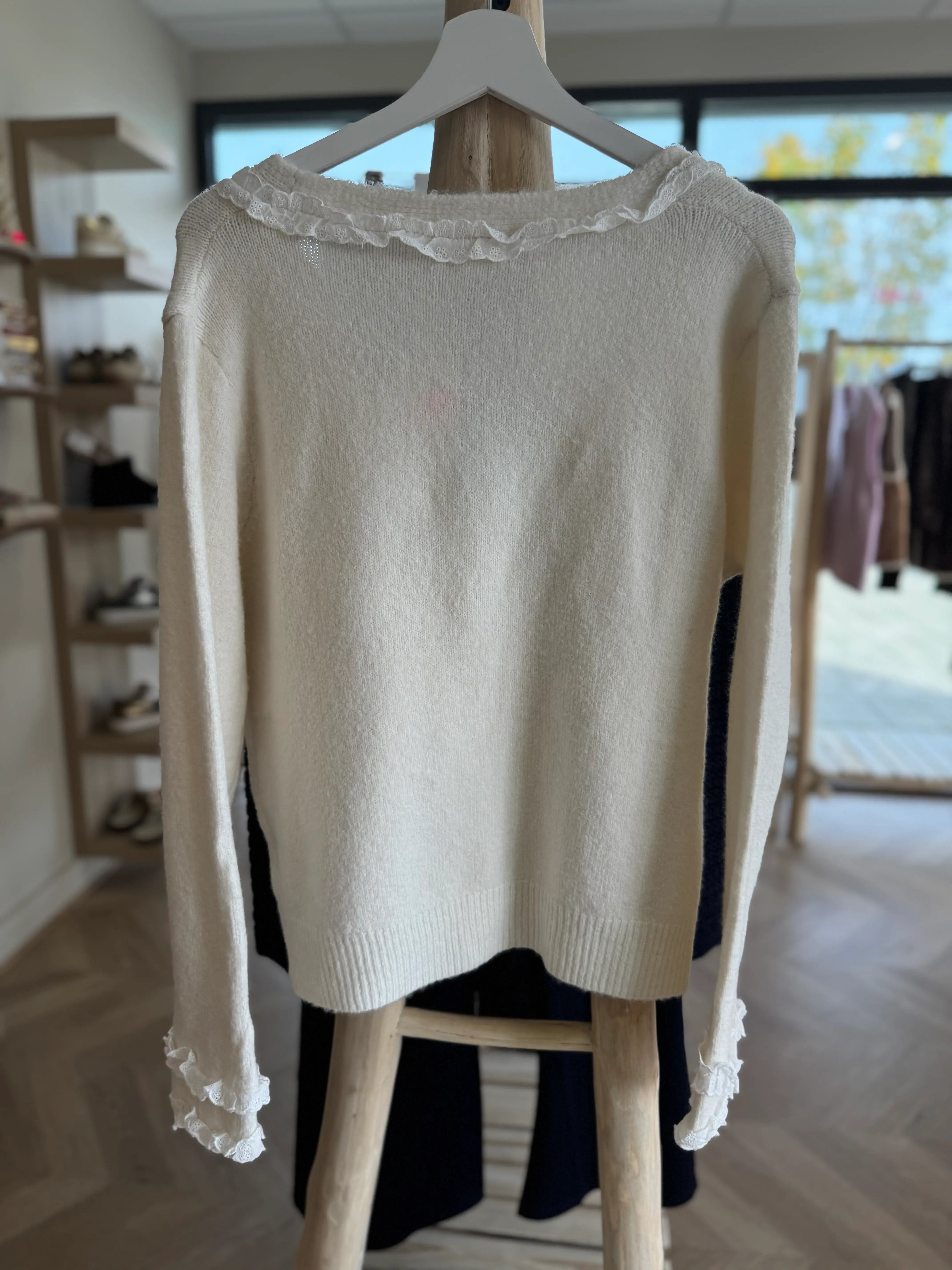 Gilet dentelle col V