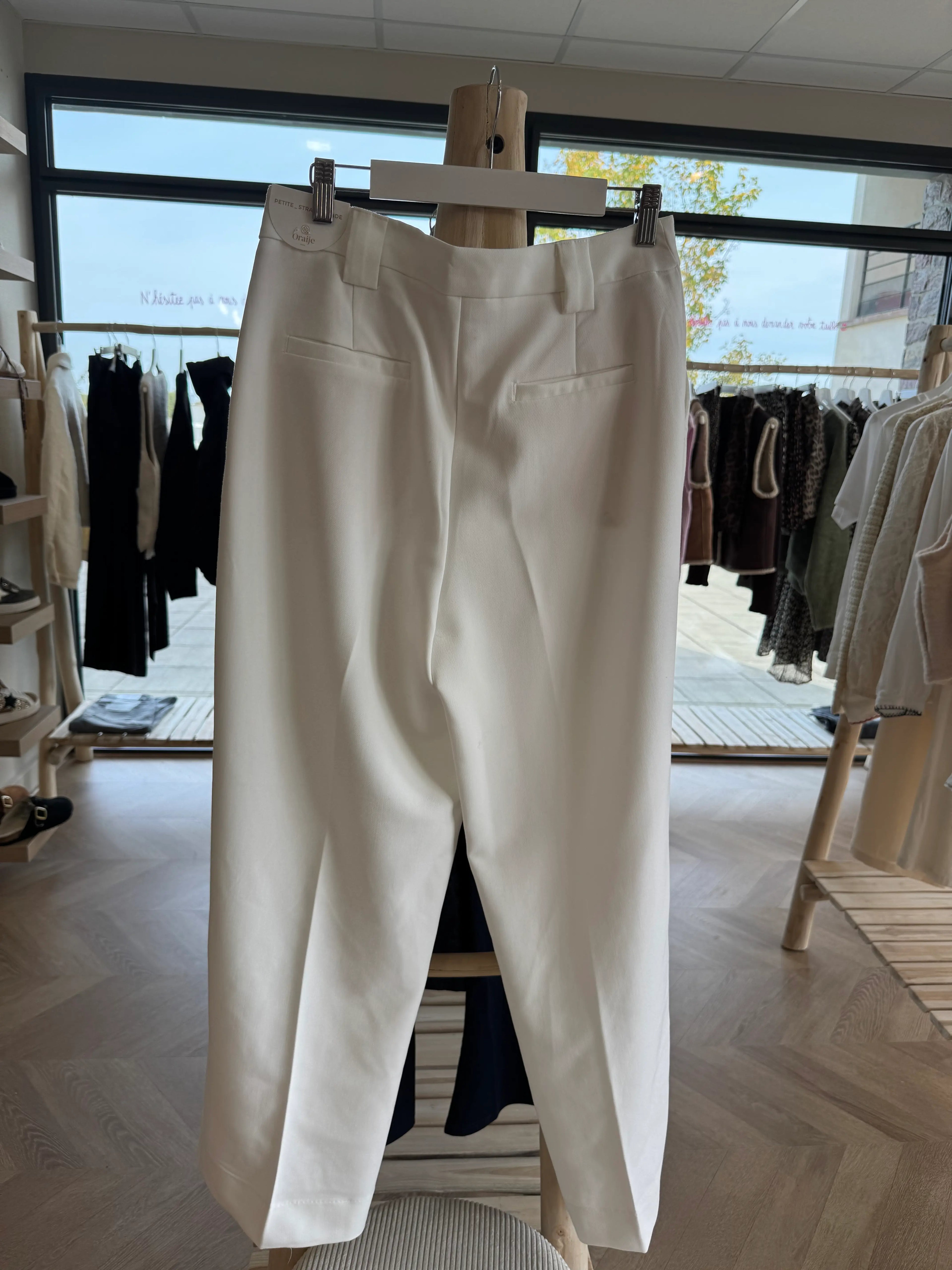 Pantalon blanc tailleur - Oraije - Petite
