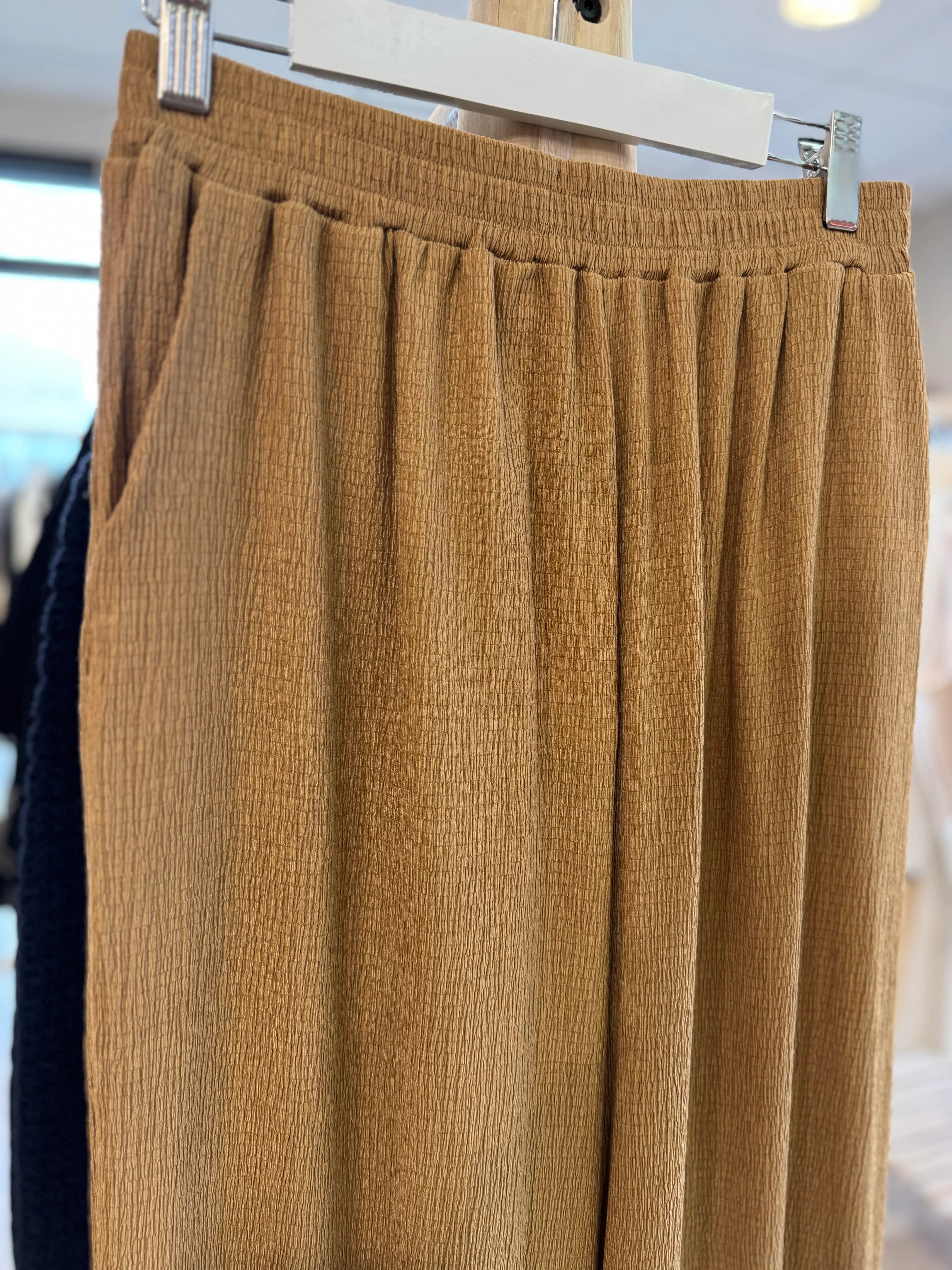 Pantalon fluide moutarde