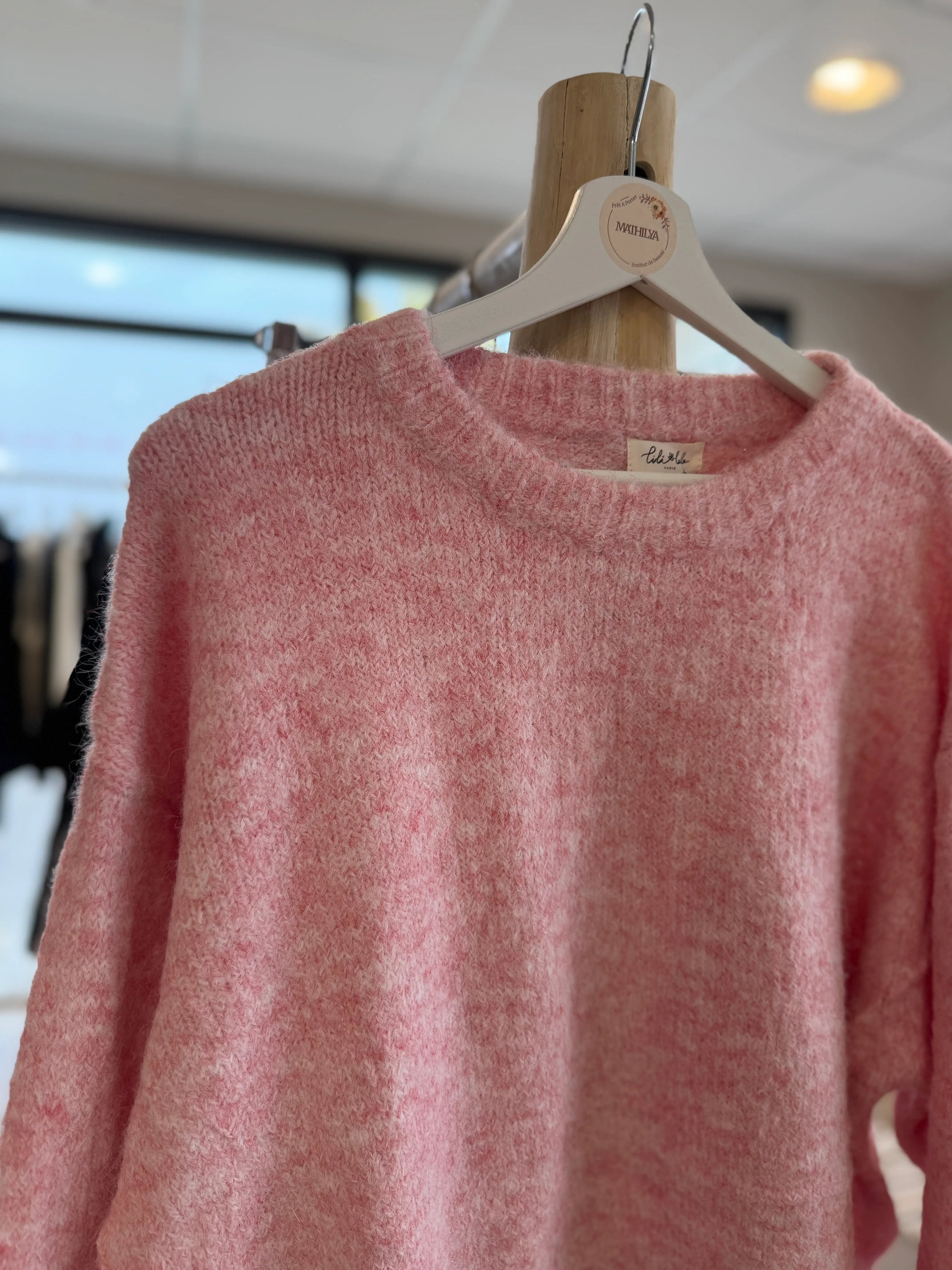 Pull doux rose chine