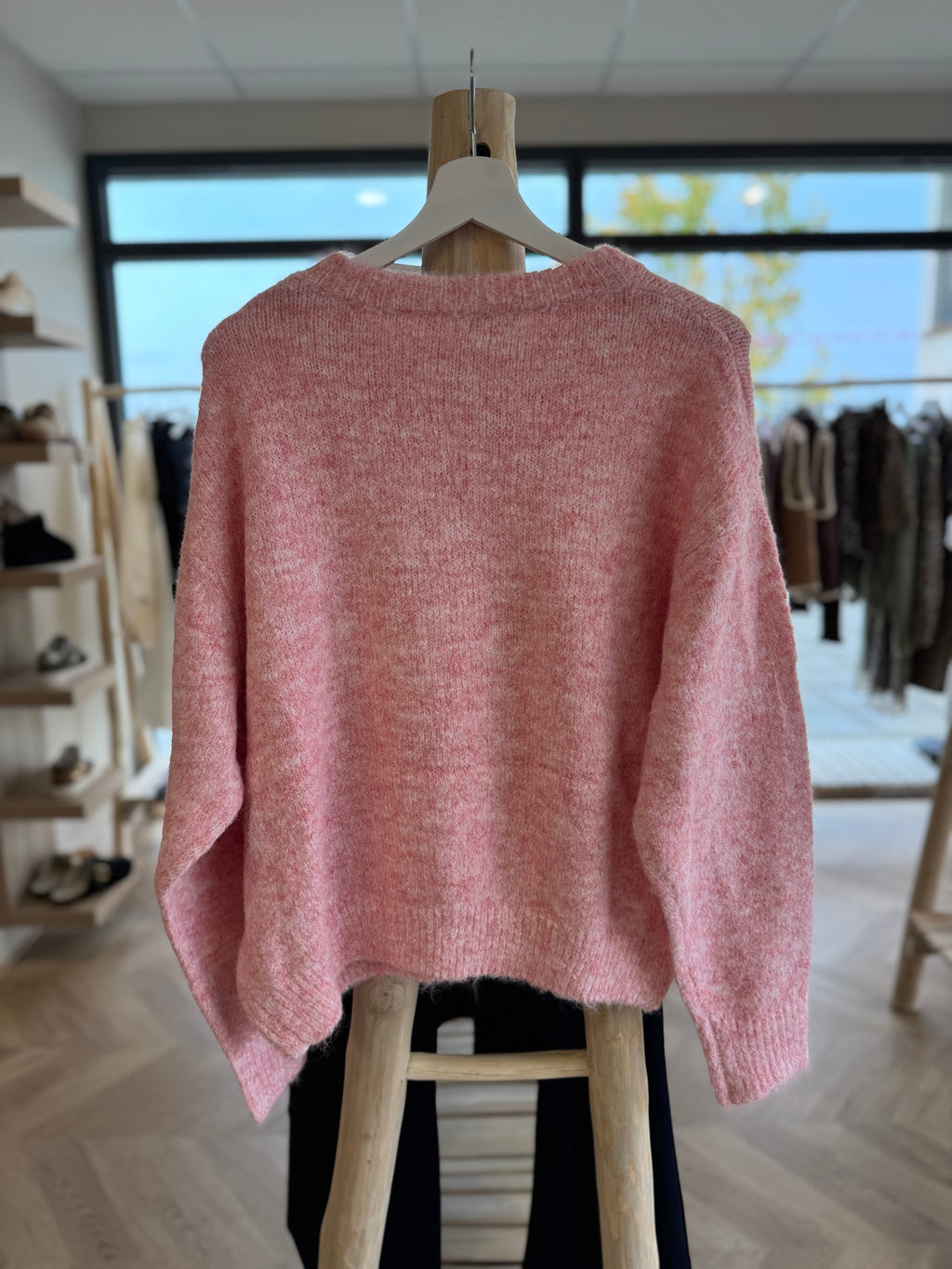Pull doux rose chine