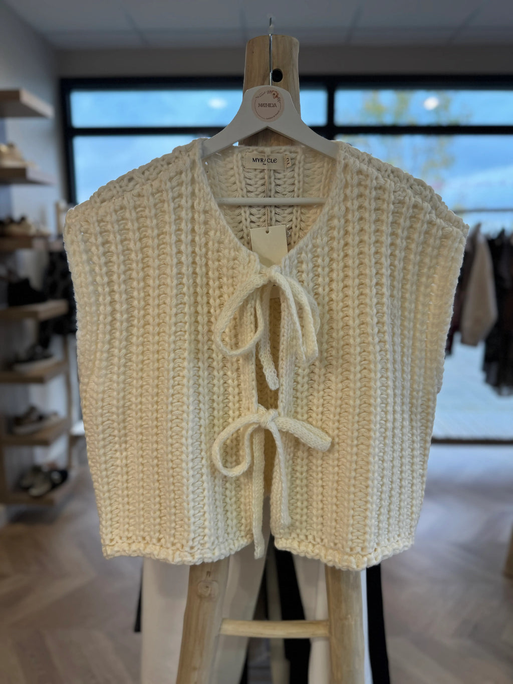 Gilet sans manches en maille