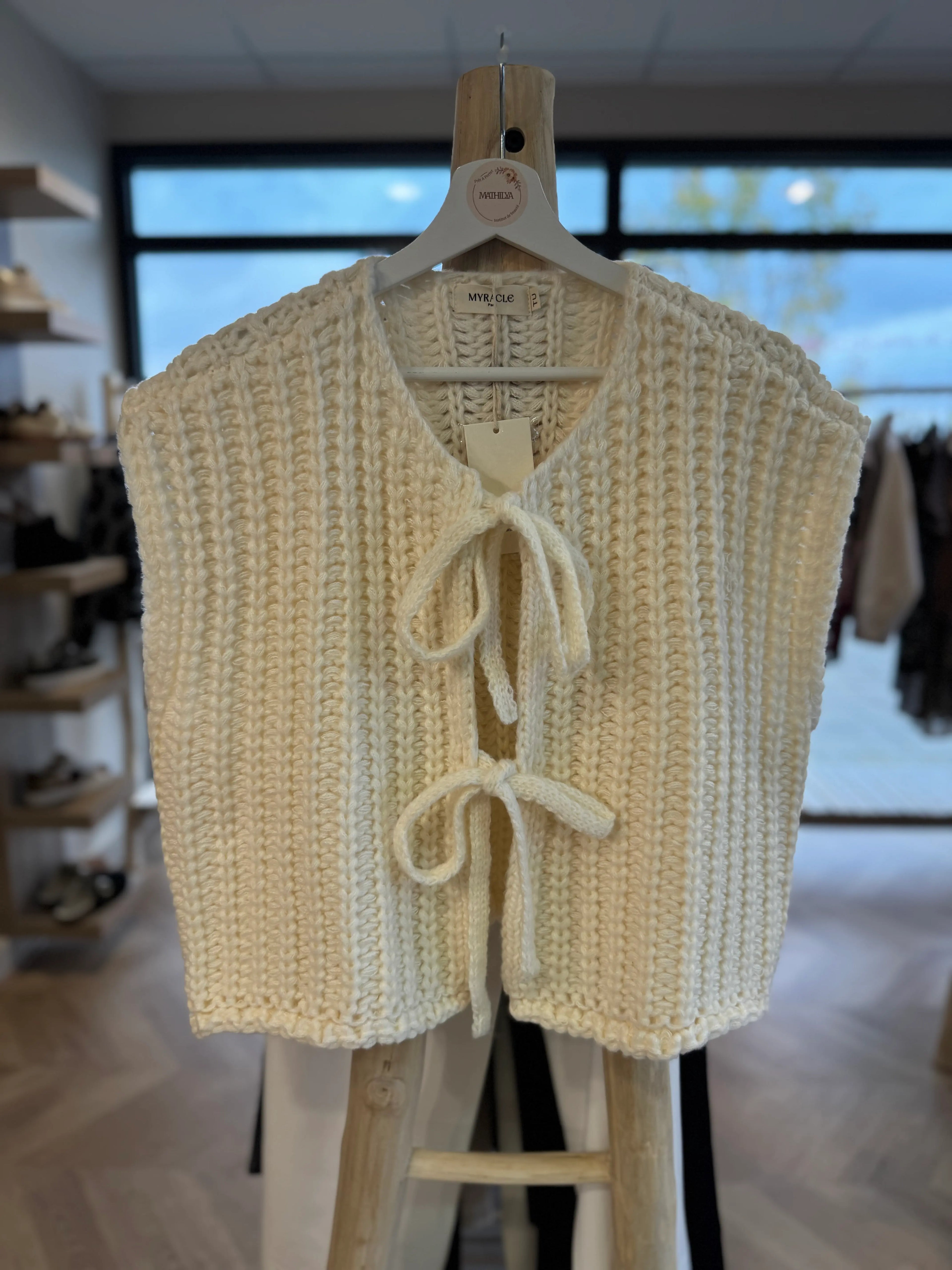 Gilet sans manches en maille