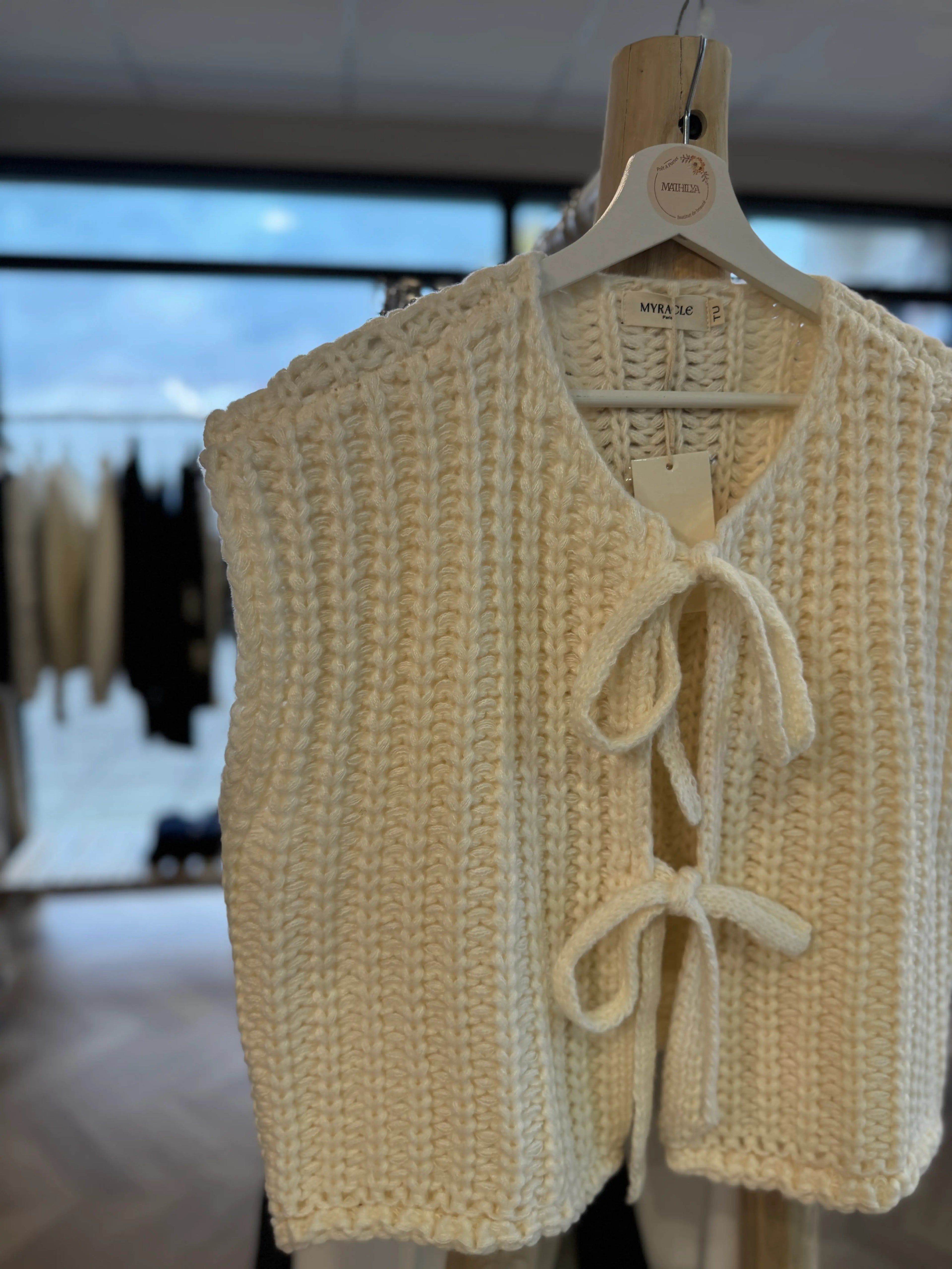 Gilet sans manches en maille