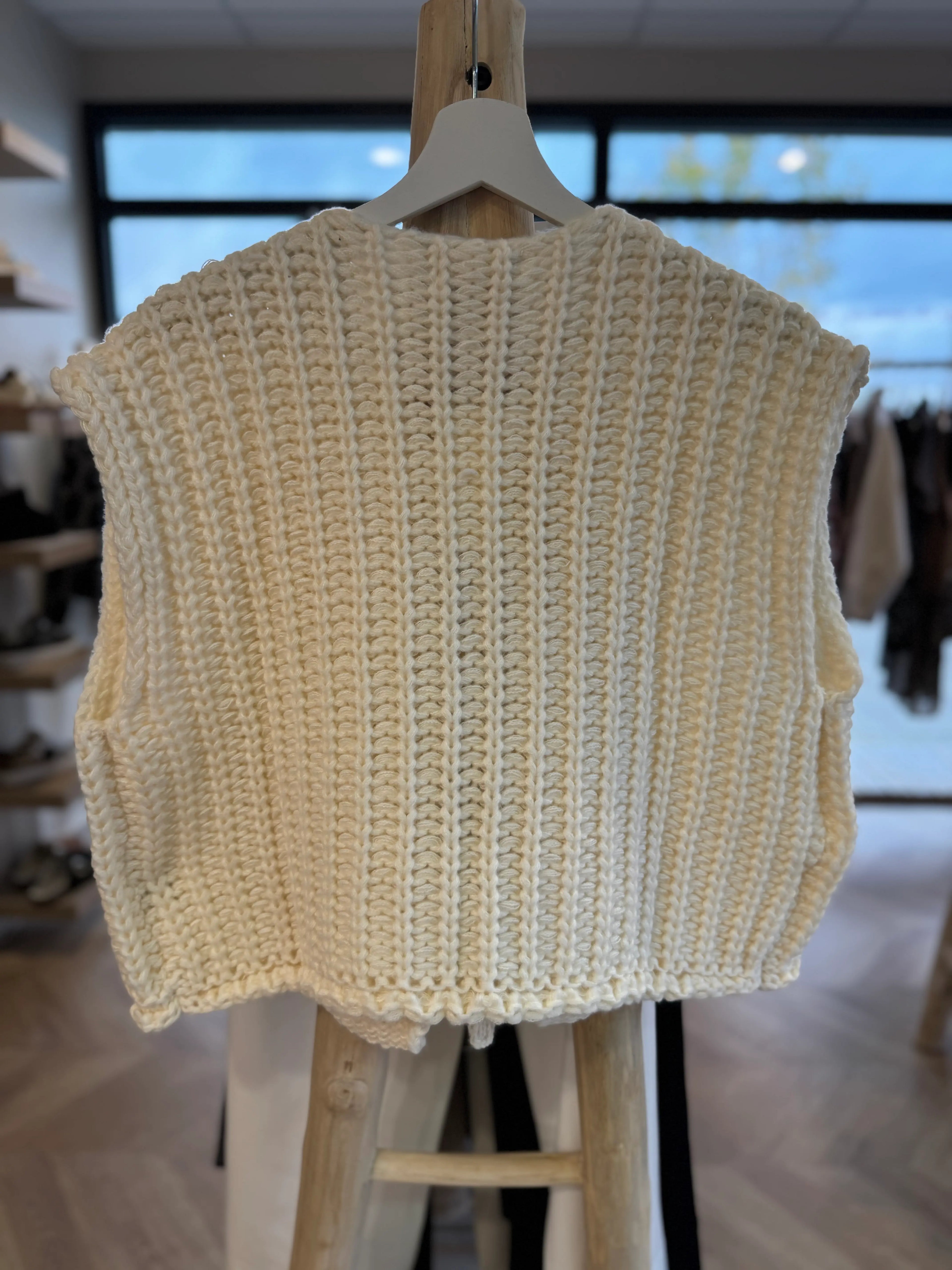 Gilet sans manches en maille