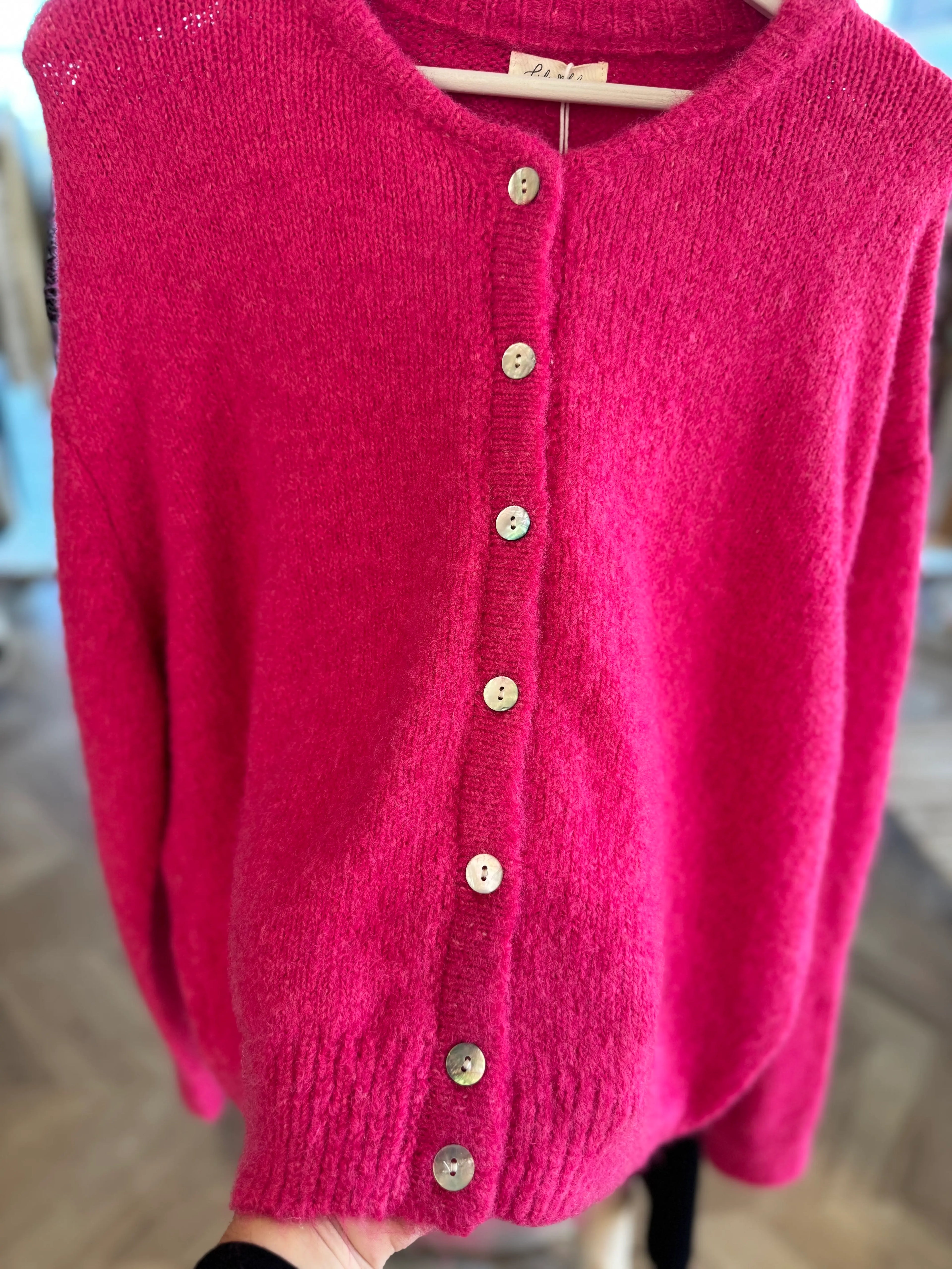 Gilet doux fuchsia