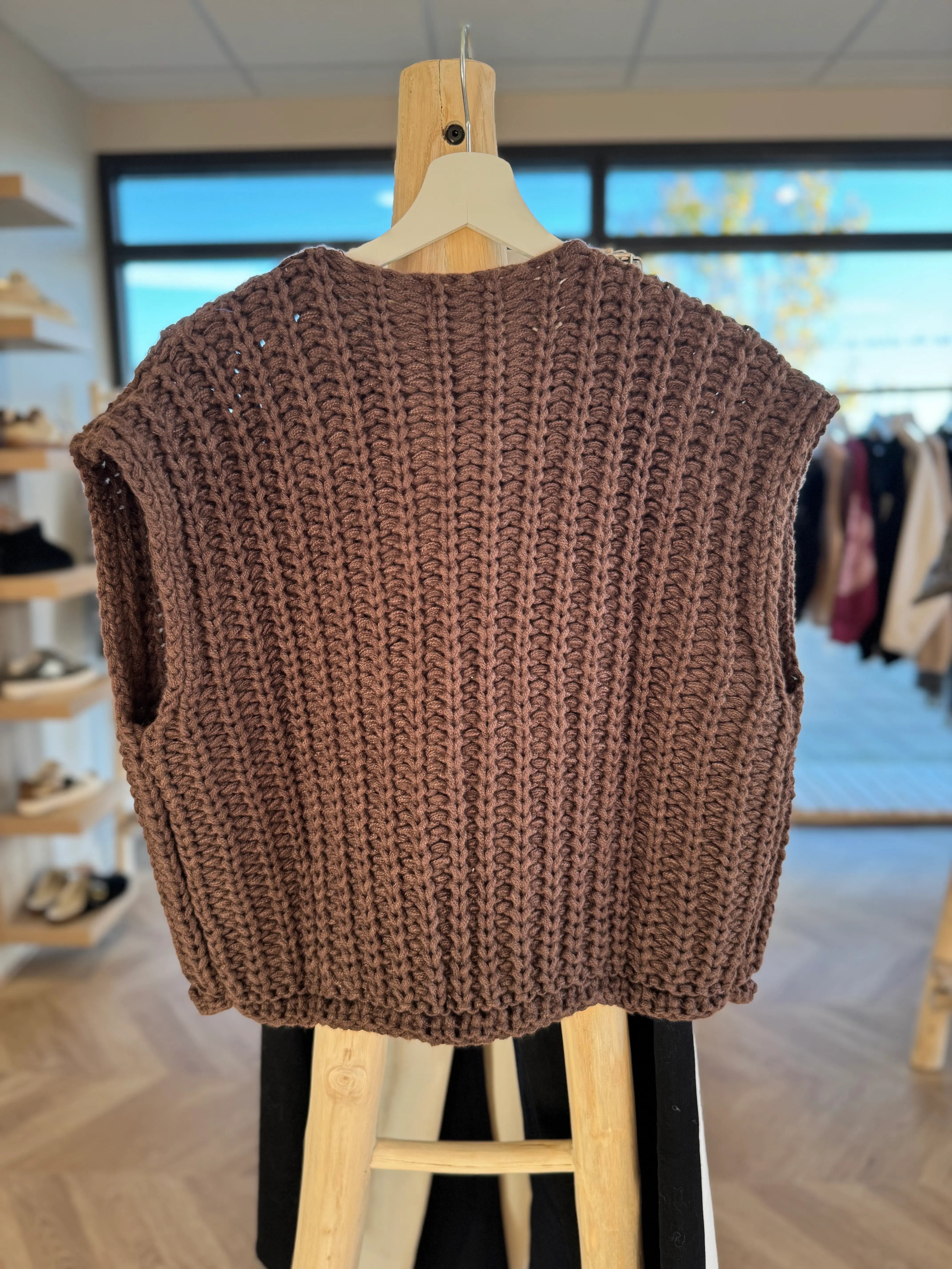 Gilet sans manches chocolat