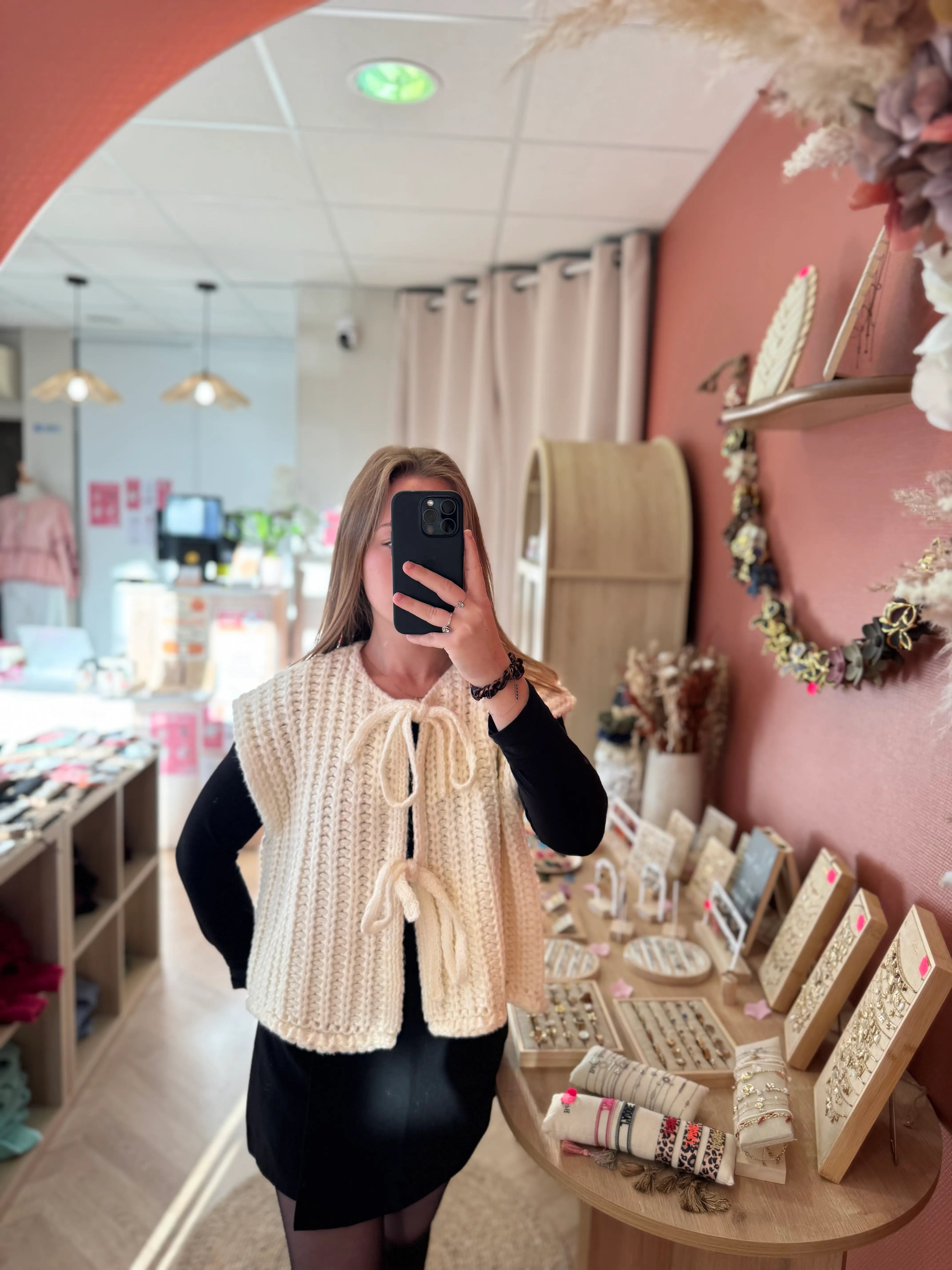 Gilet sans manches en maille