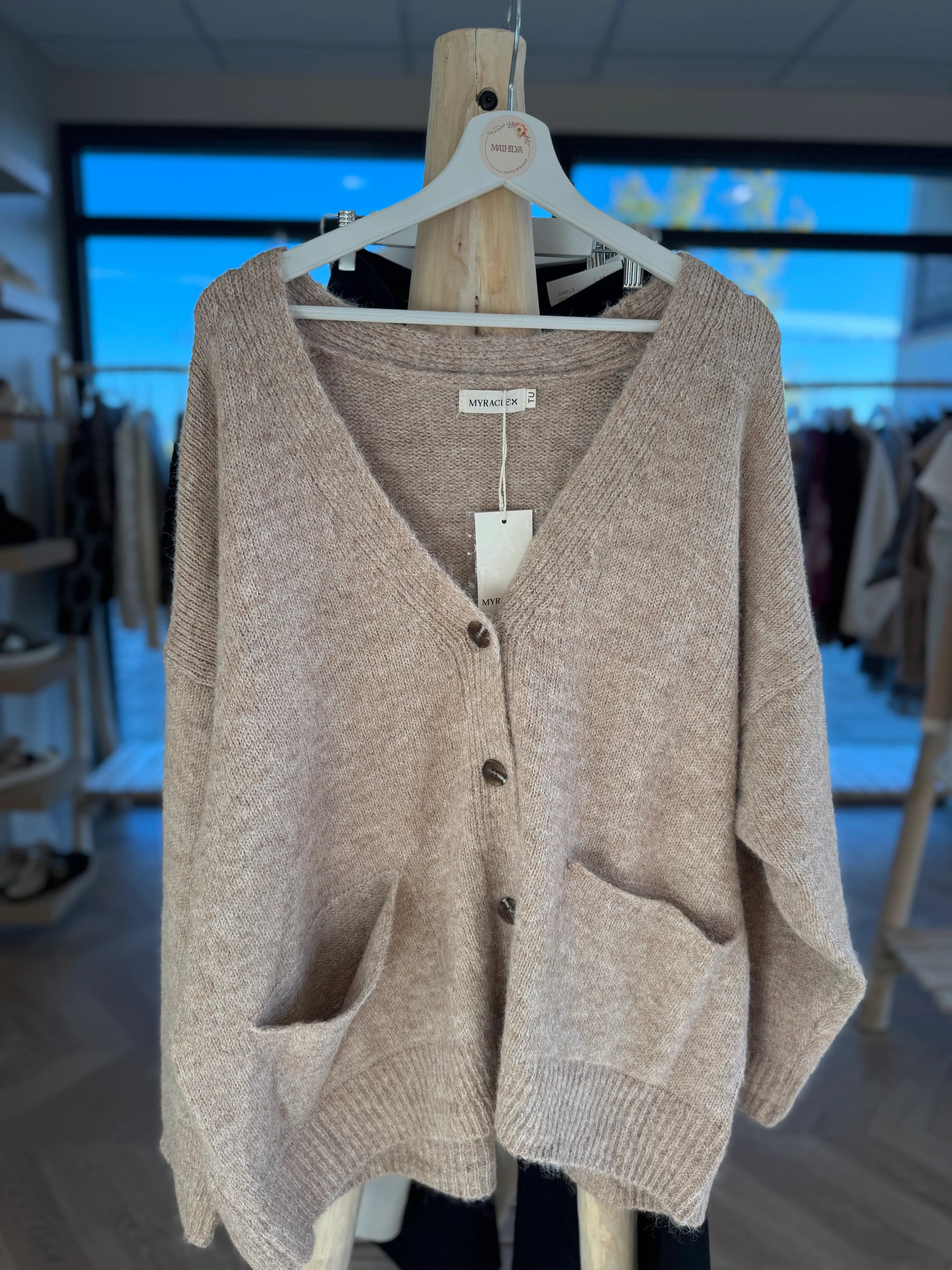 Gilet oversize en maille douce