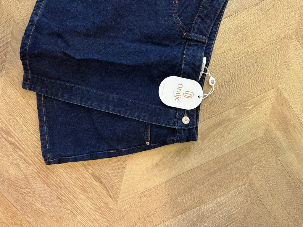Jupe short en jeans brut
