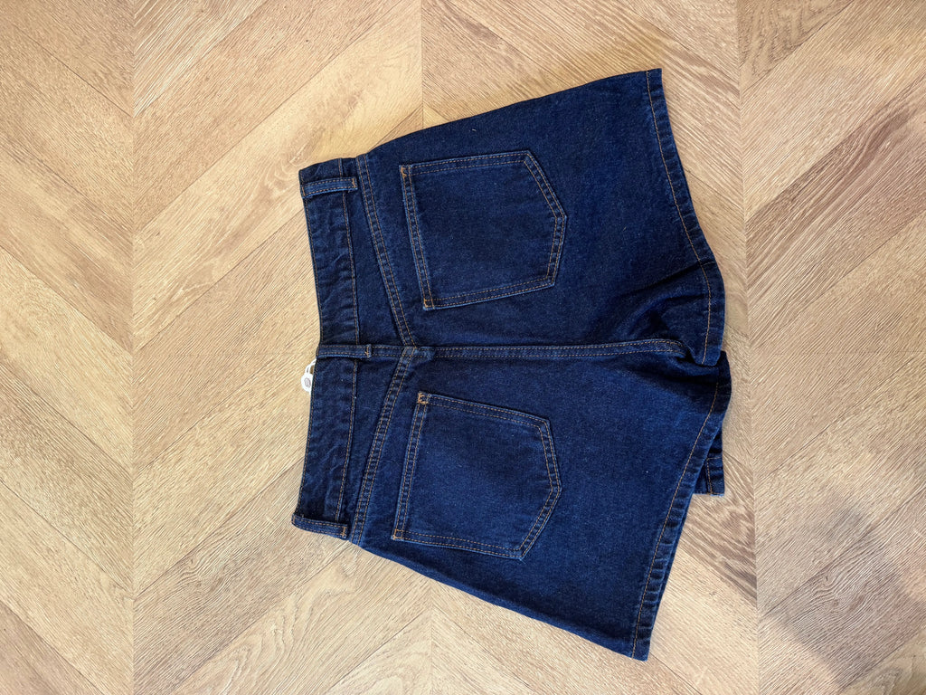 Jupe short en jeans brut