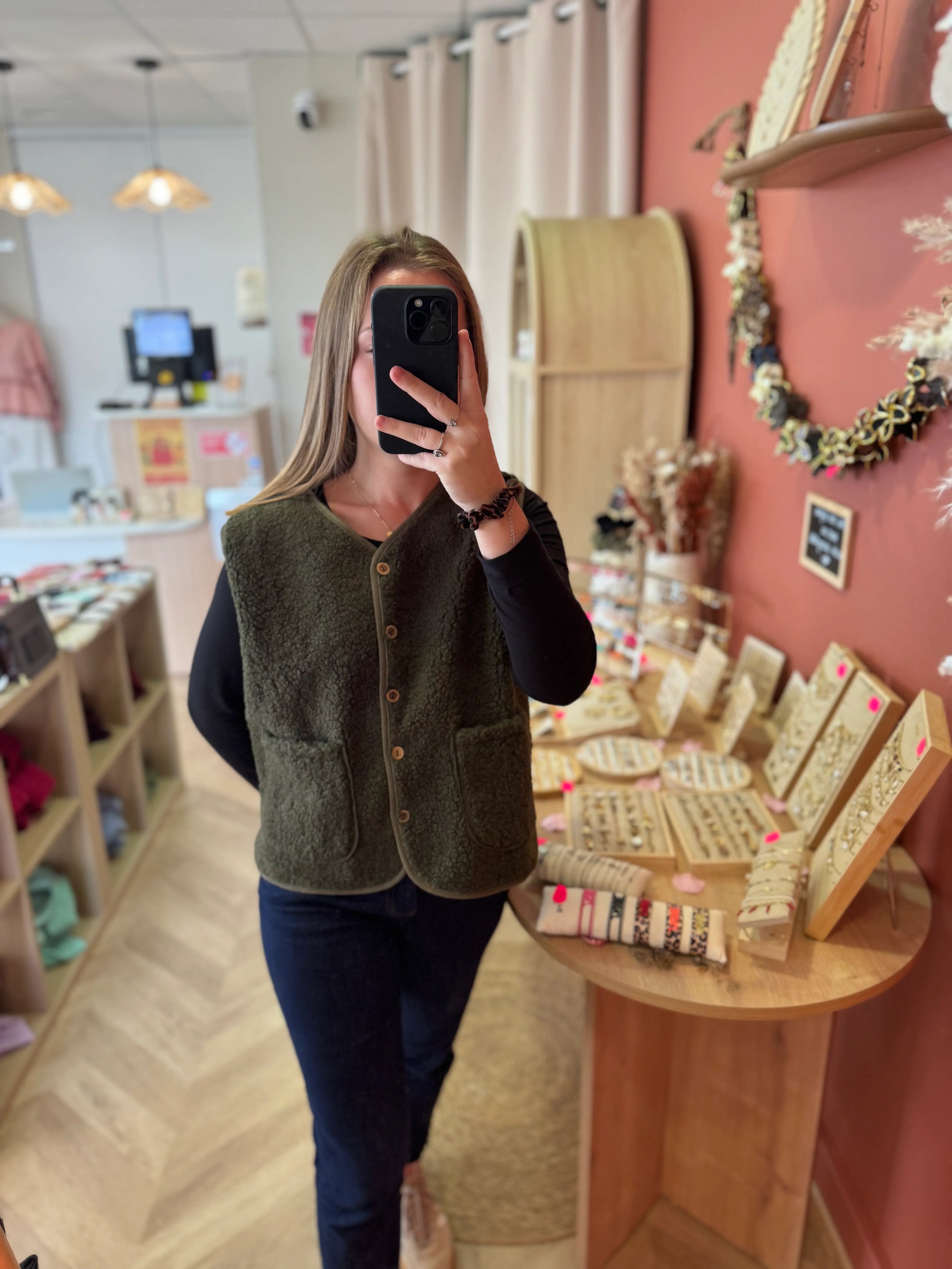 Veste sans manches kaki