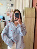 Chemise coeurs rouges