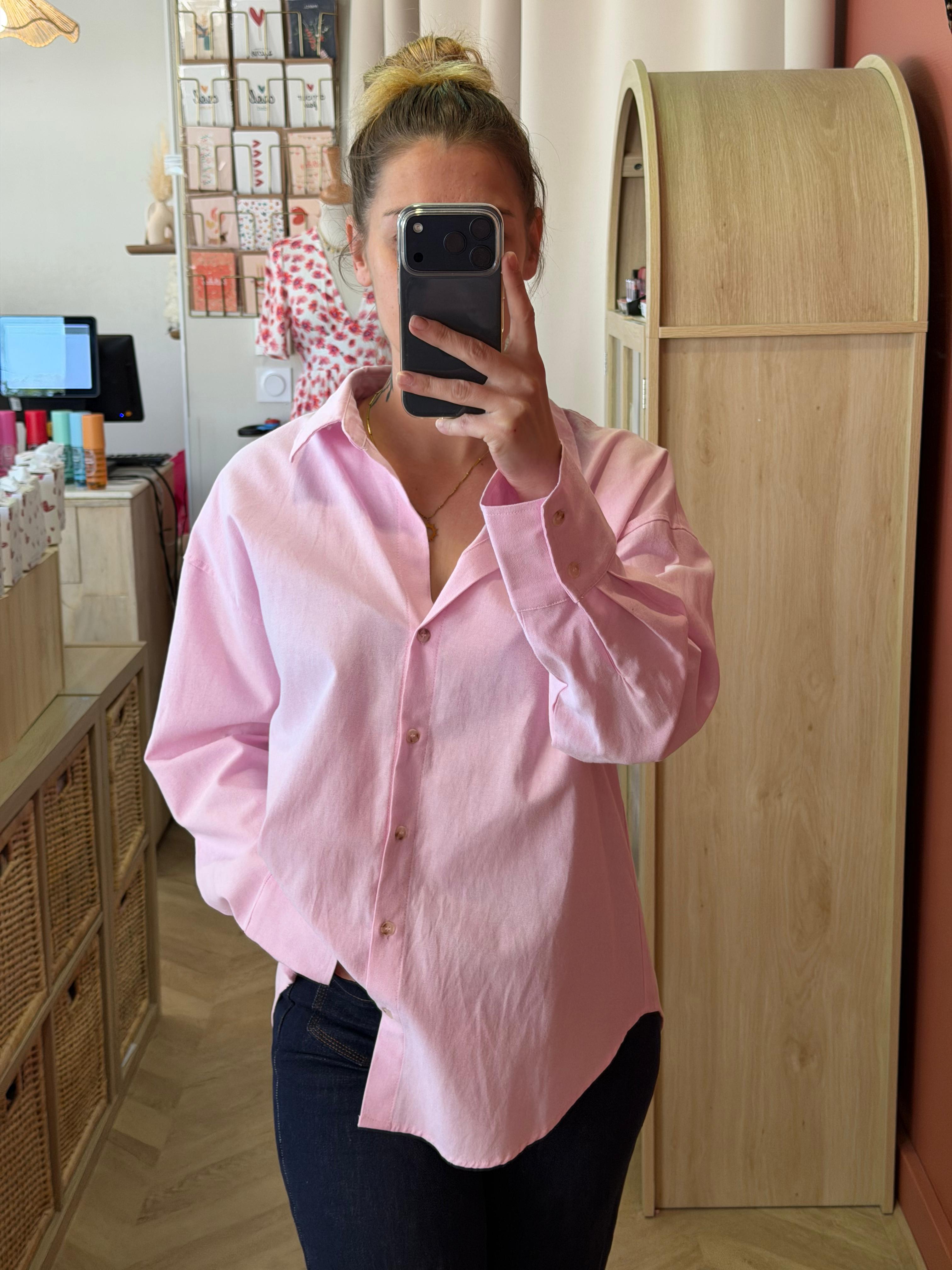 Chemise rose