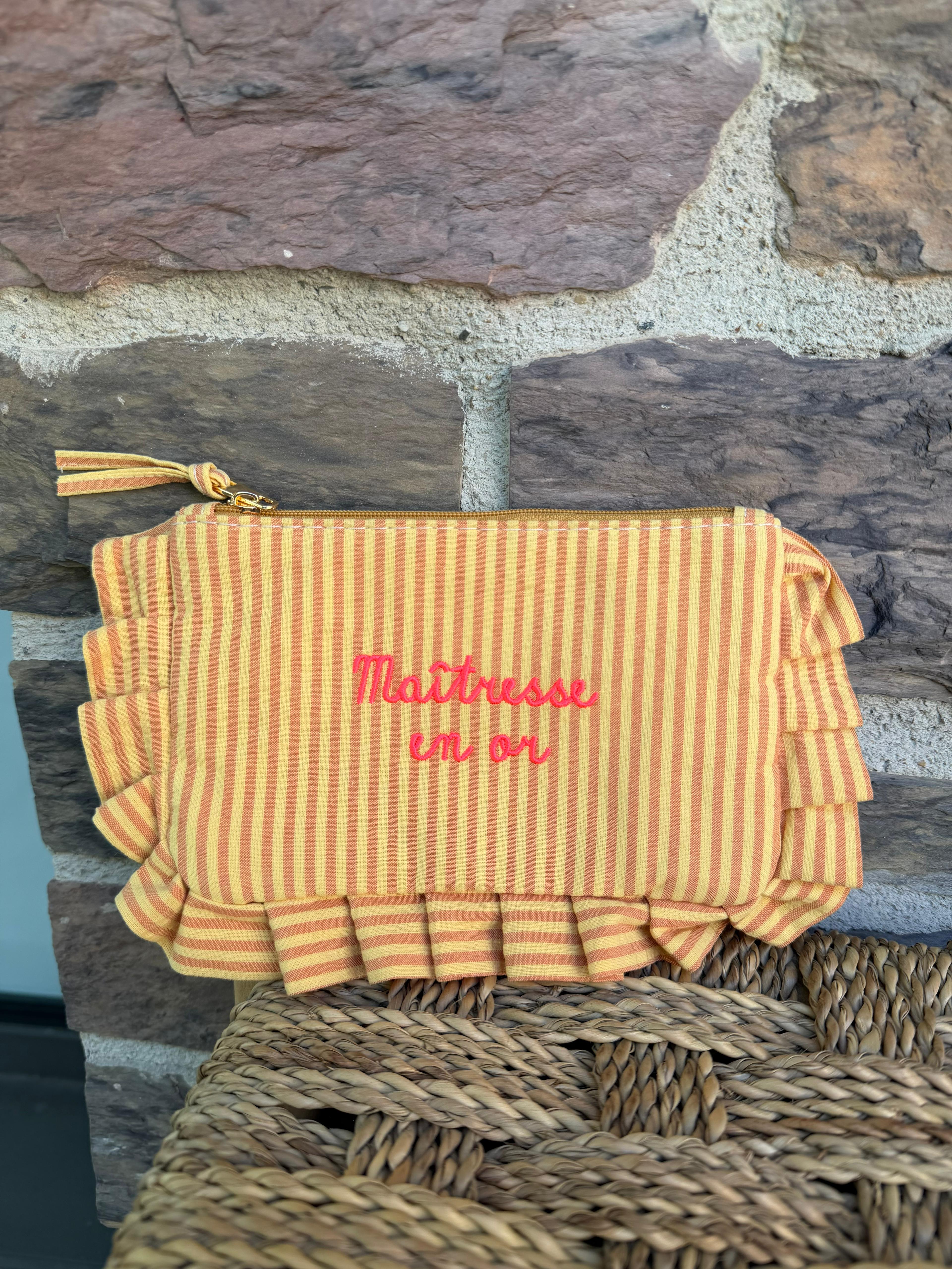 Pochette « maîtresse en or » jaune