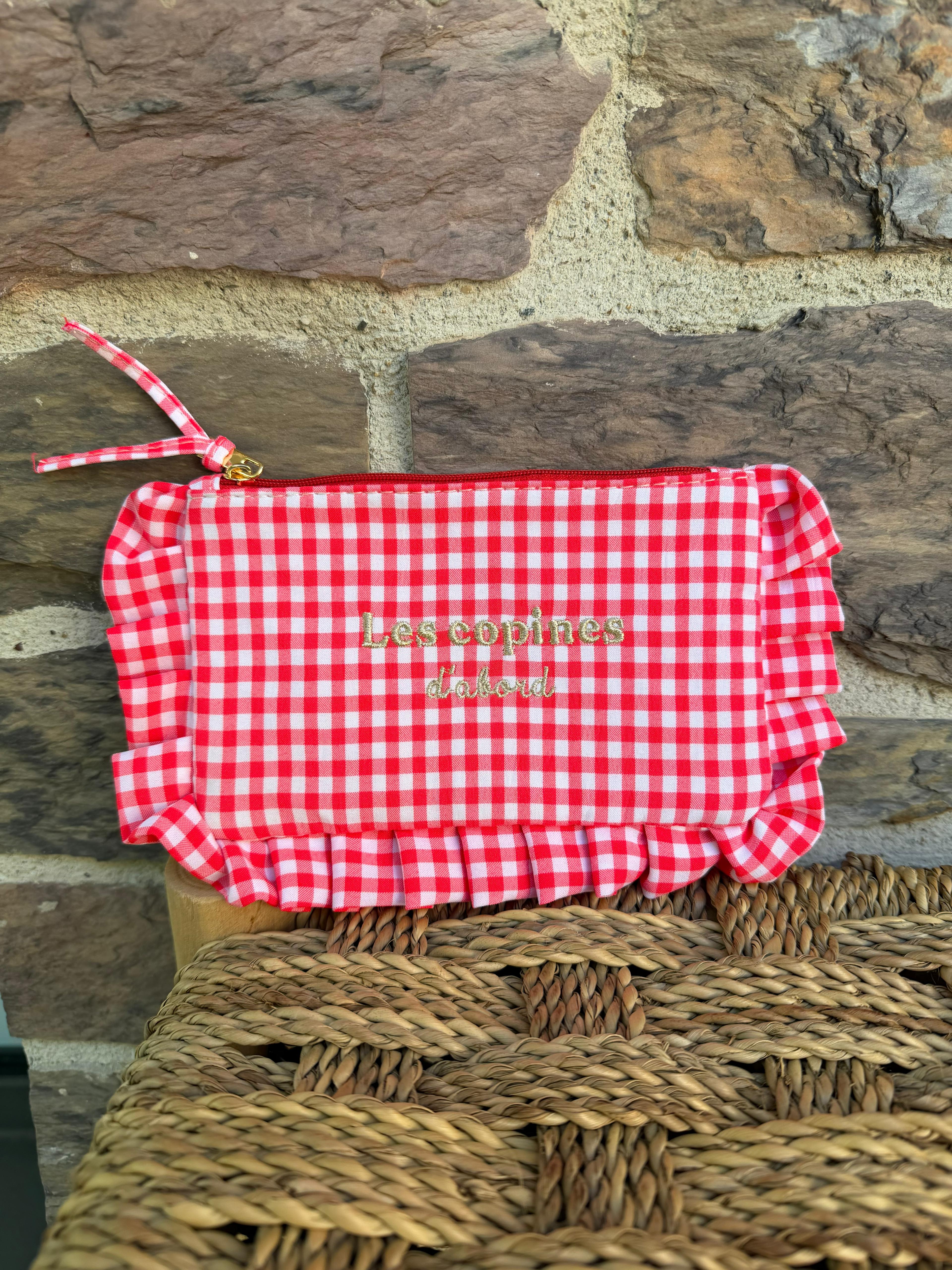 Pochette «  les copines d’abord », effet Vichy