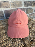 Casquette rose corail