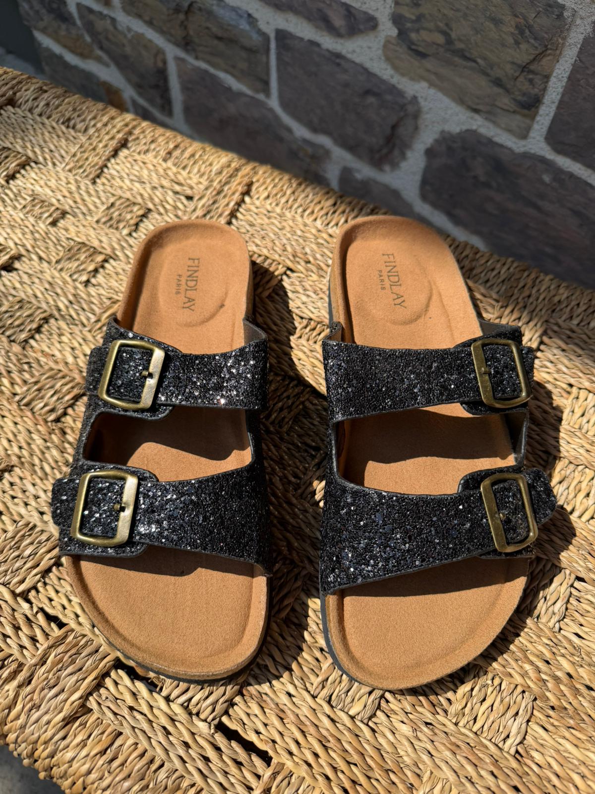 Sandales en suède