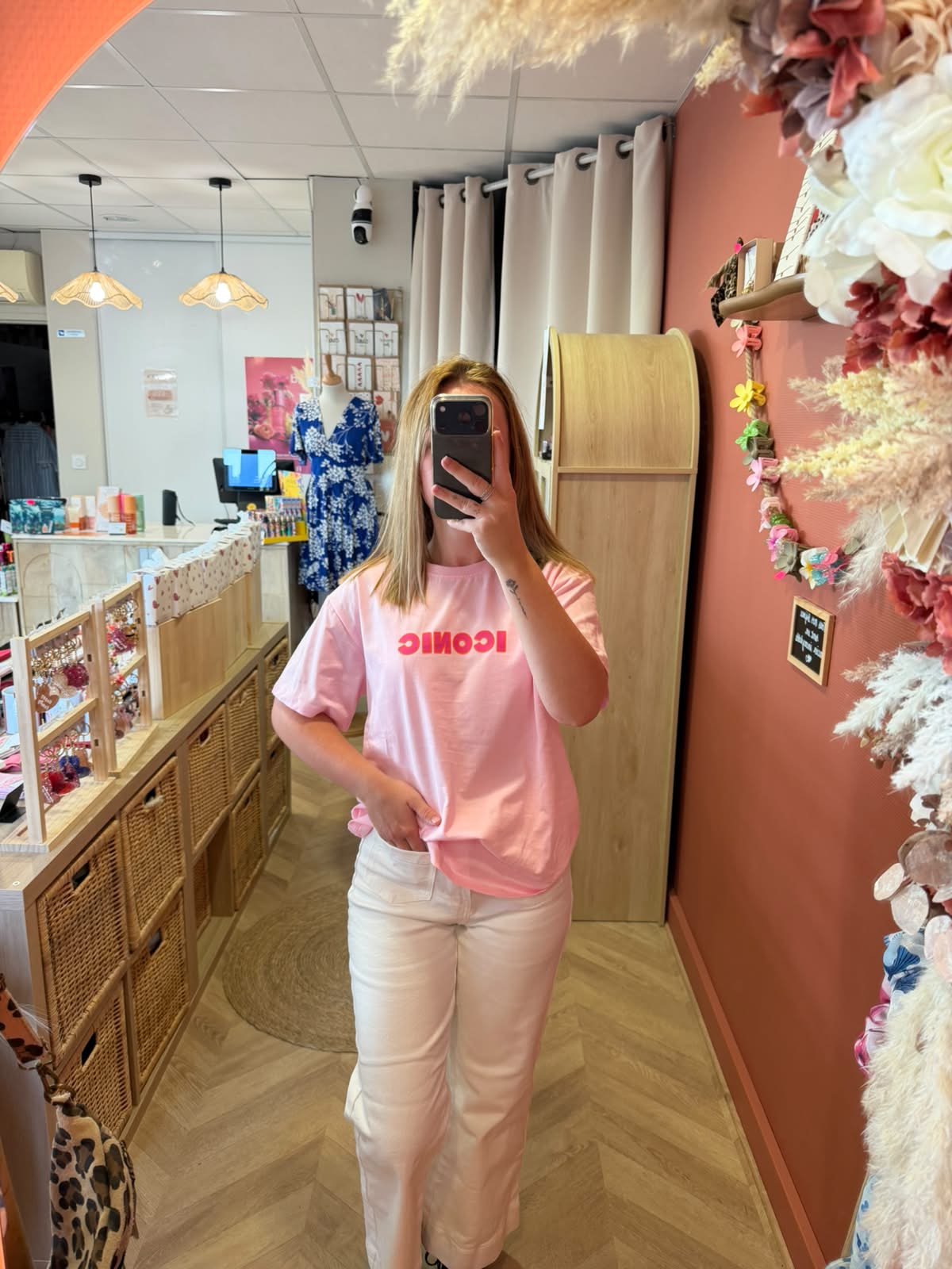T-shirt Iconic – rose pâle