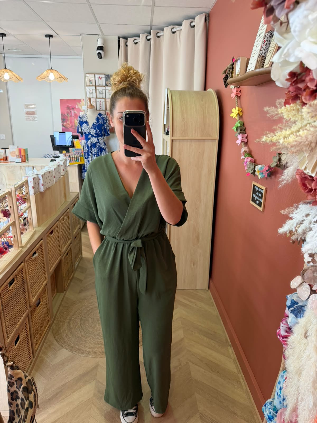 Combinaison fluide vert kaki – Taille unique
