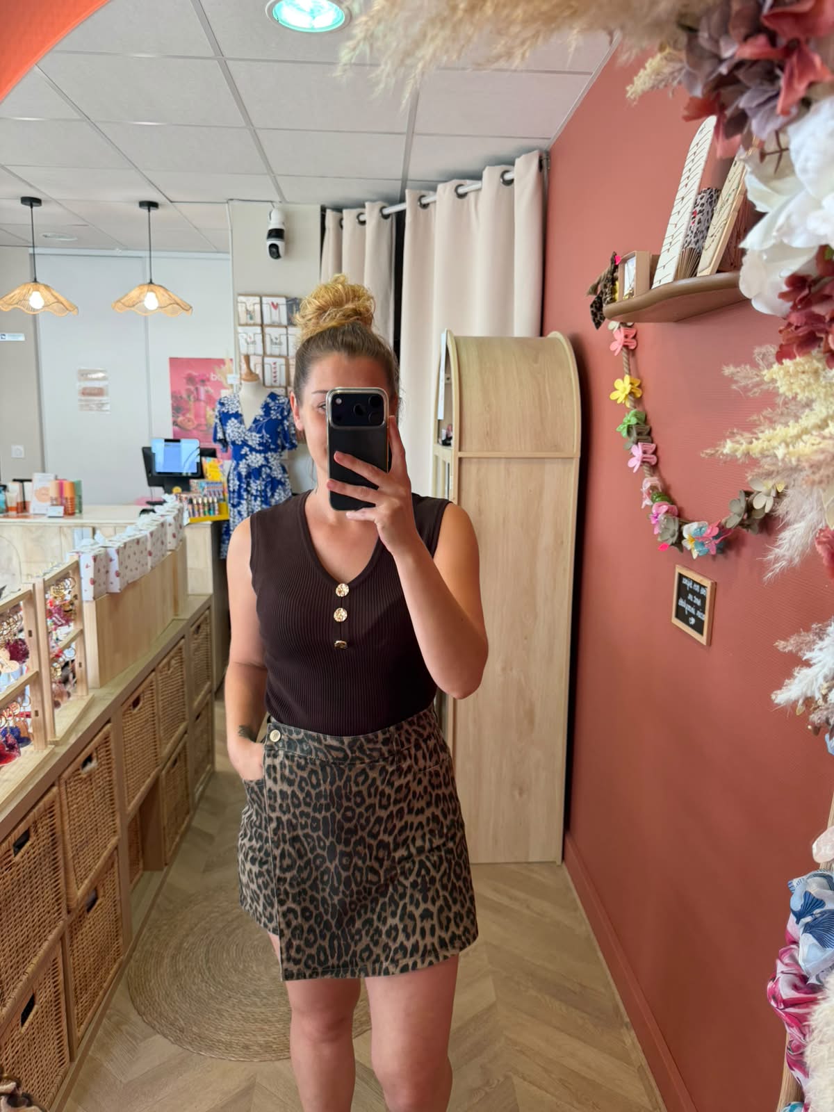 Jupe short en jean Oraije