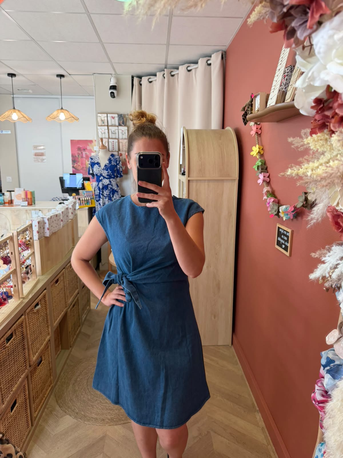 Robe courte bleu