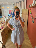 Robe courte à rayures