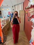Pantalon gaze de coton terracotta