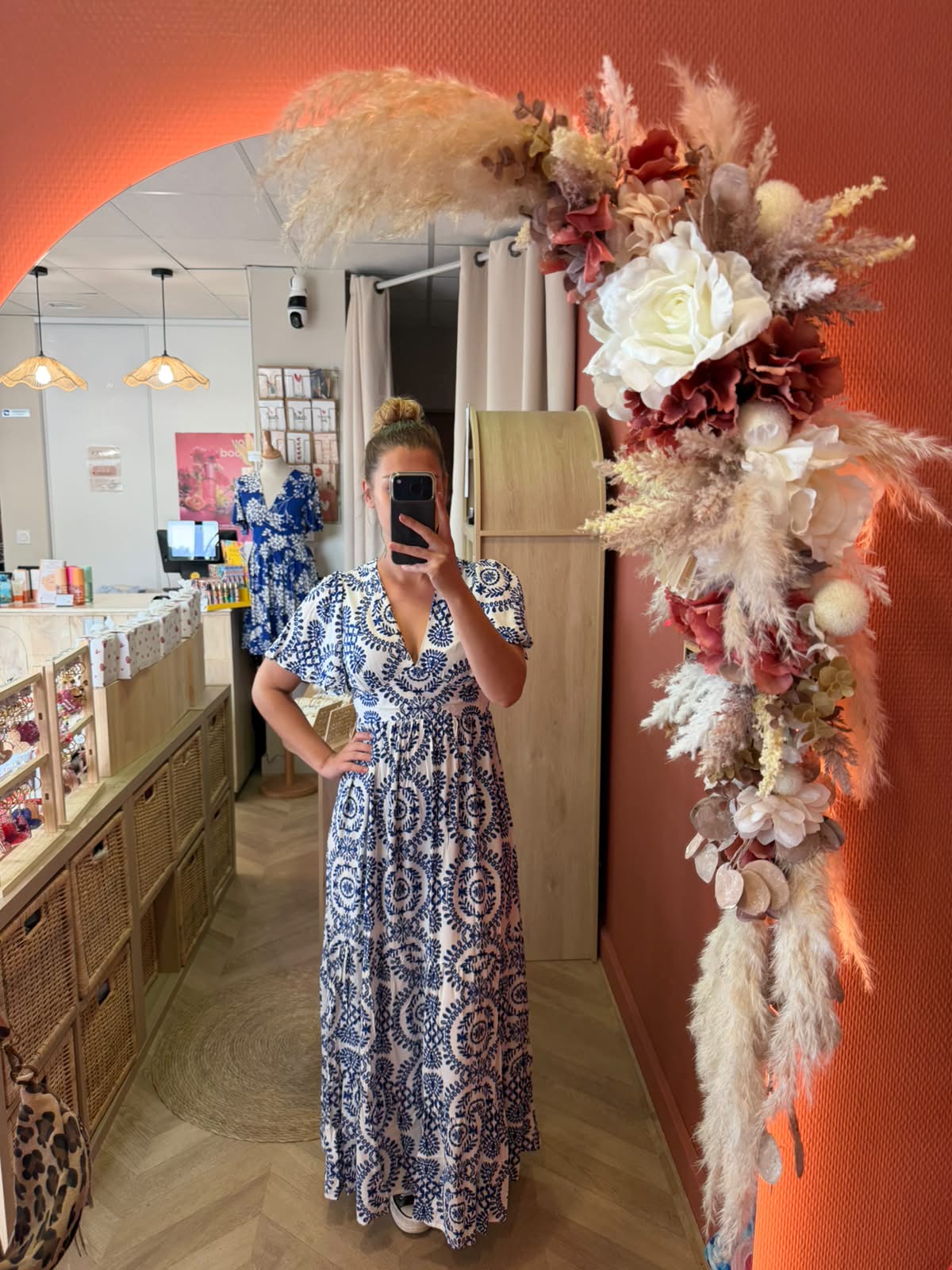 Robe fluide bleu