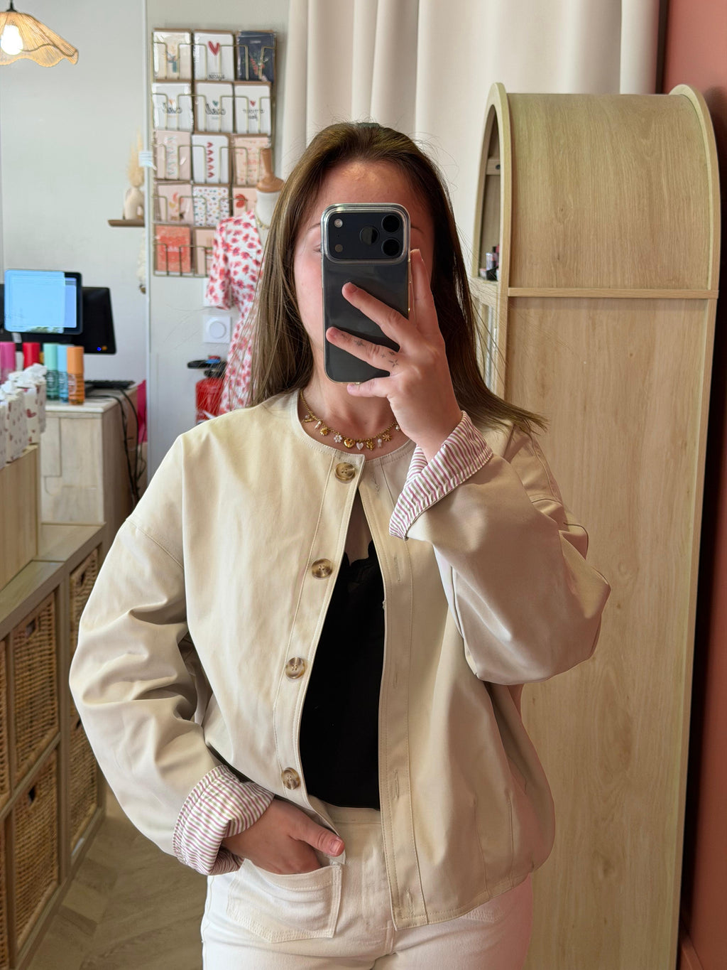 Veste écrue