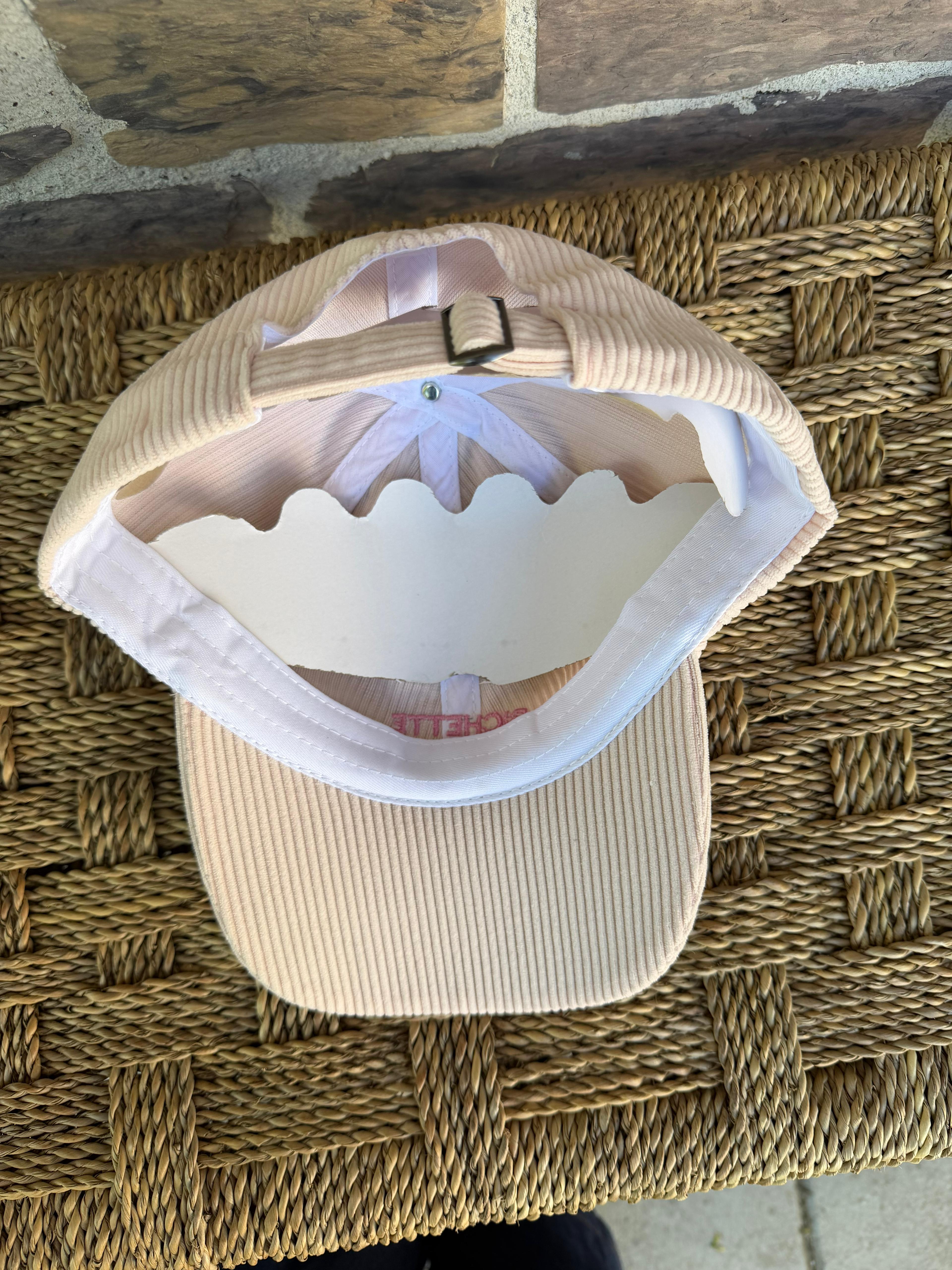Casquette rose pale