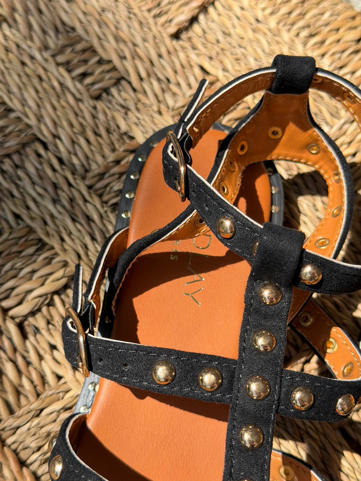 Sandales gladiateur noire