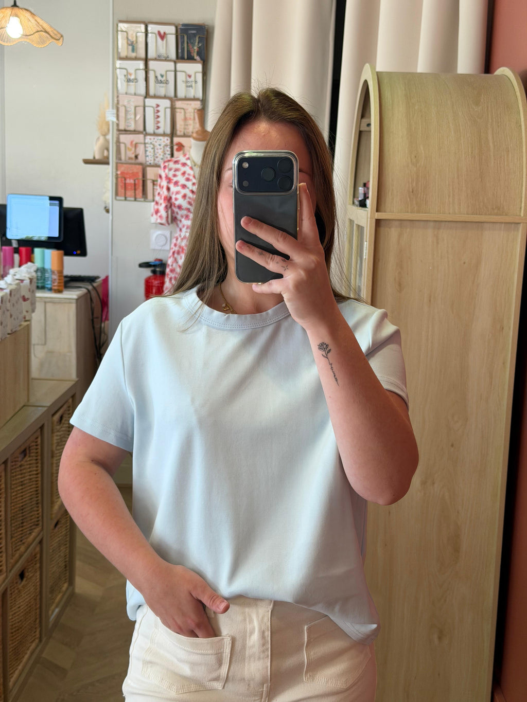 T-shirt bleu ciel