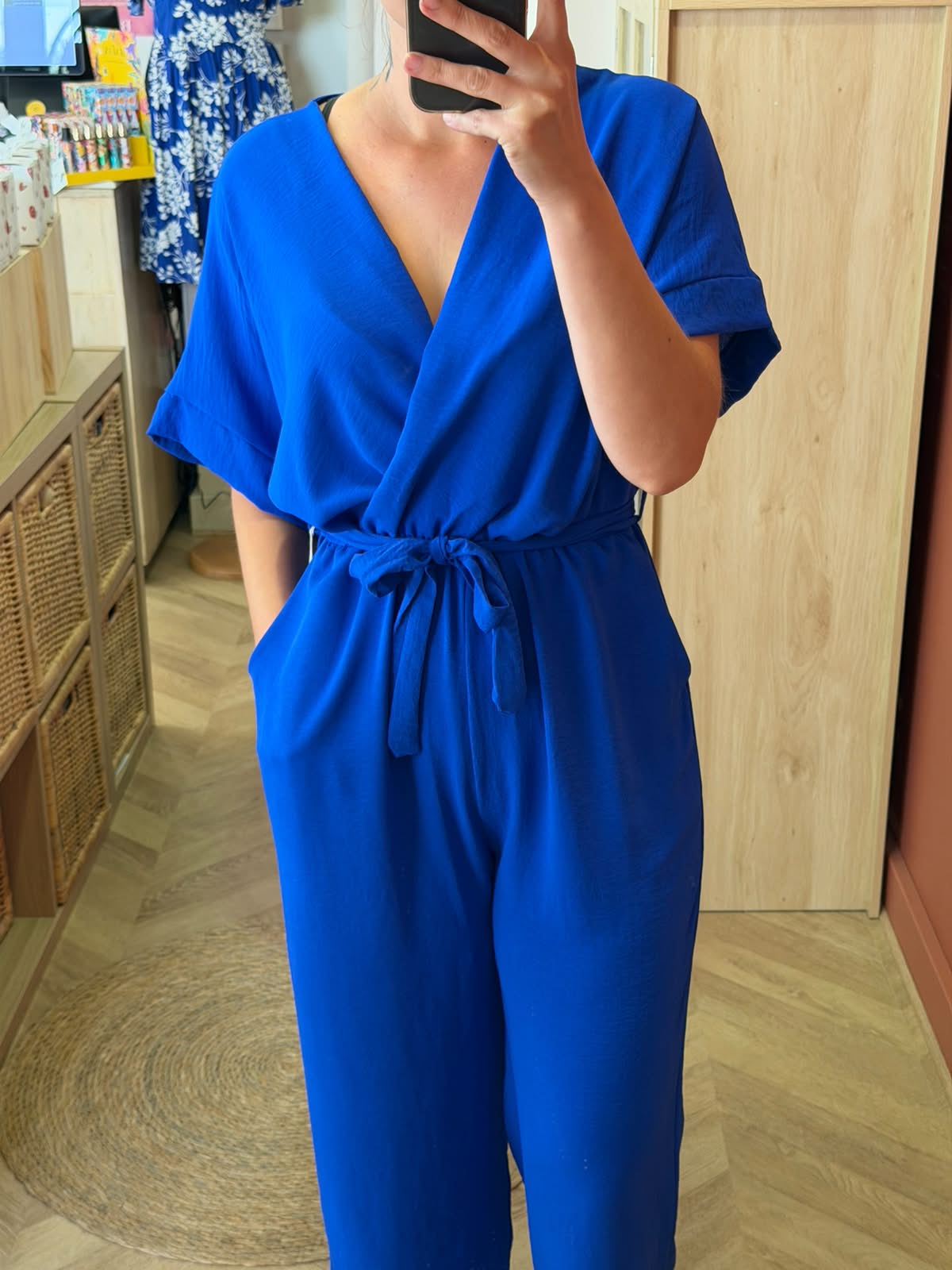 Combinaison fluide bleu électrique – Taille unique