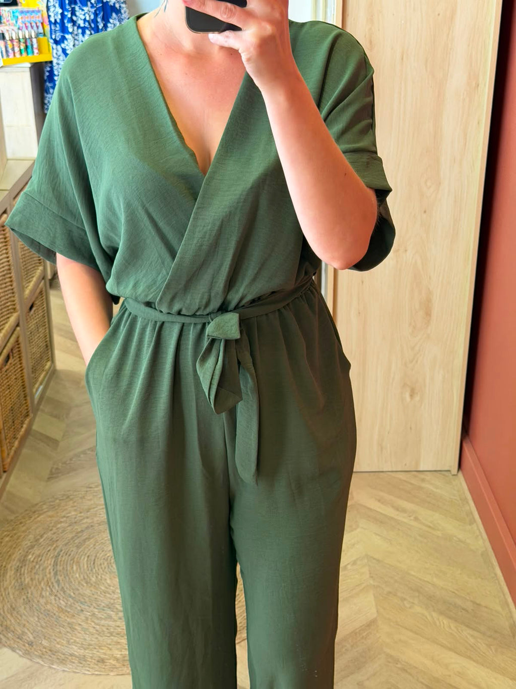 Combinaison fluide vert kaki – Taille unique