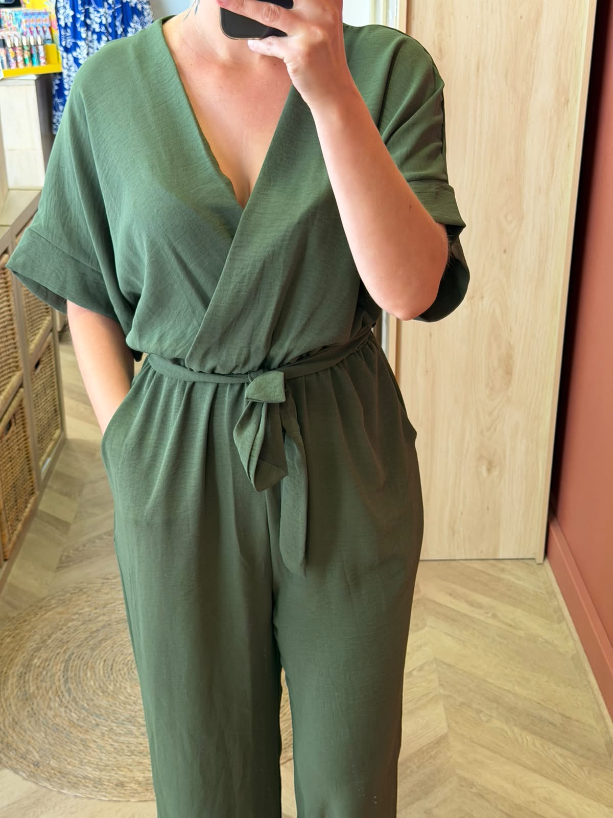 Combinaison fluide vert kaki – Taille unique