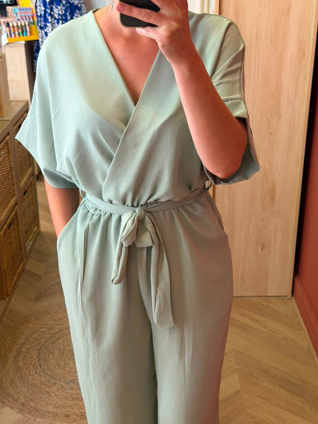 Combinaison fluide vert d’eau– Taille unique