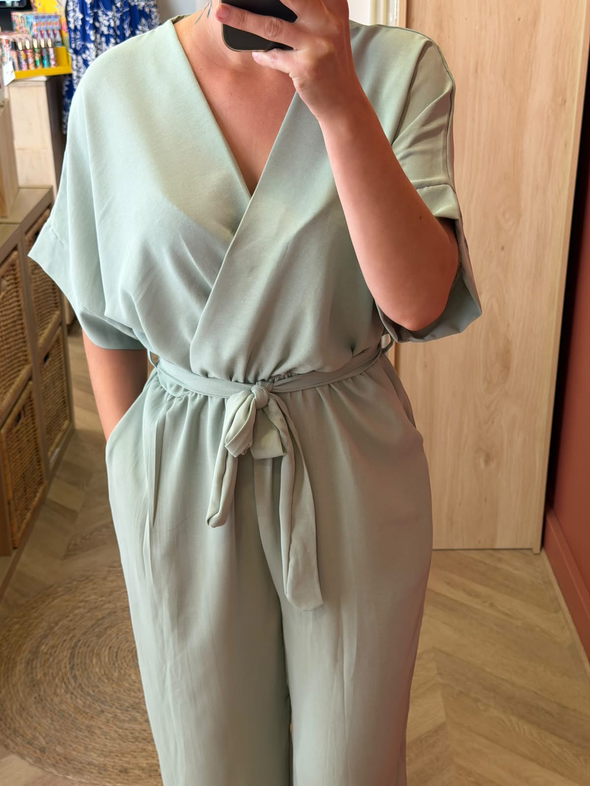 Combinaison fluide vert d’eau– Taille unique