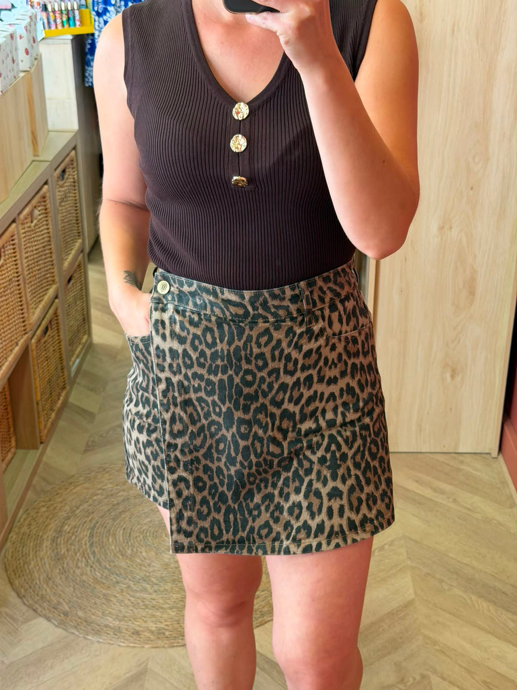 Jupe short en jean Oraije