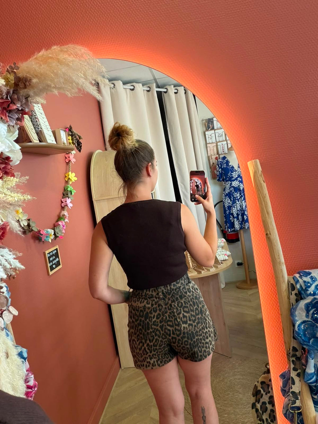 Jupe short en jean Oraije