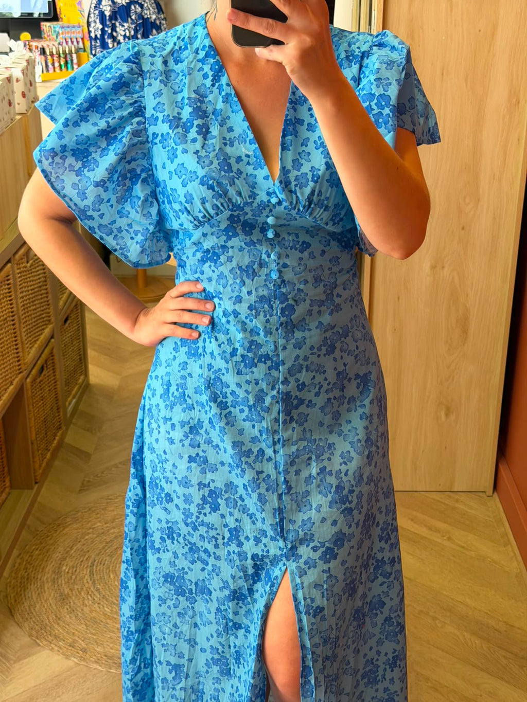 Robe longue à fleurs