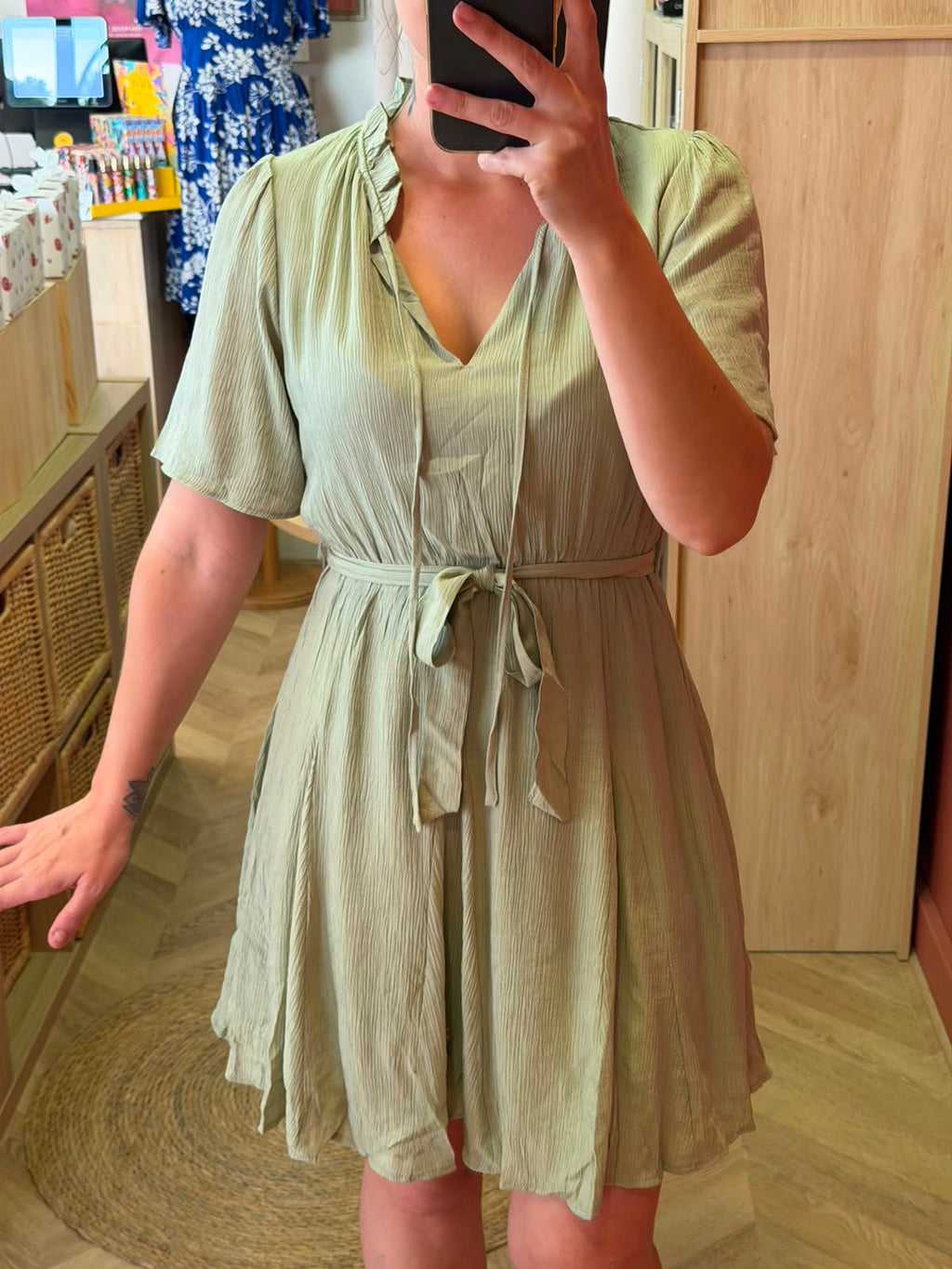 Robe fluide vert d’eau
