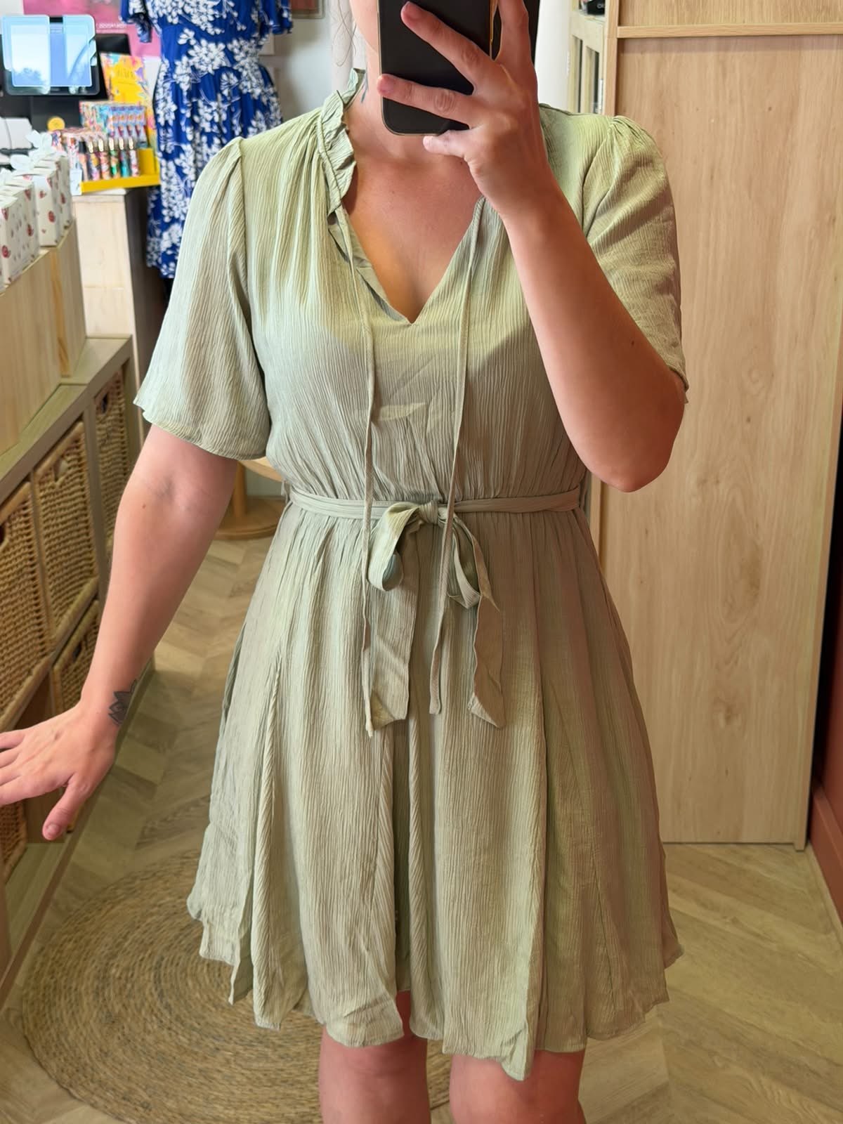 Robe fluide vert d’eau