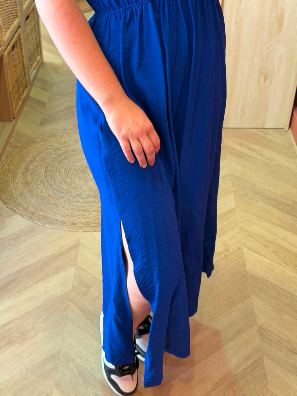 Robe mi- longue bleu roi